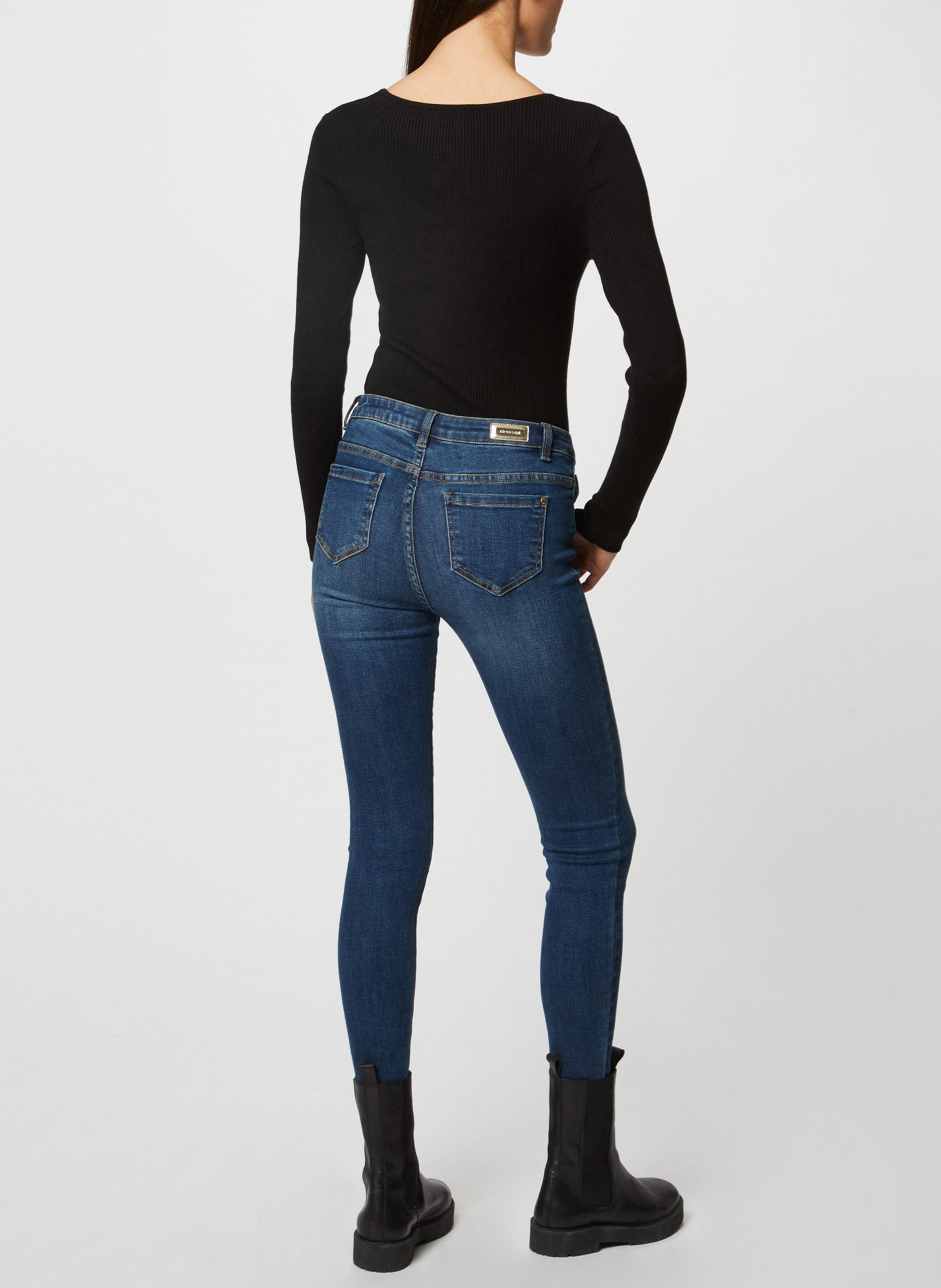 Pull col V zippé en maille mélangée MORGAN Noir