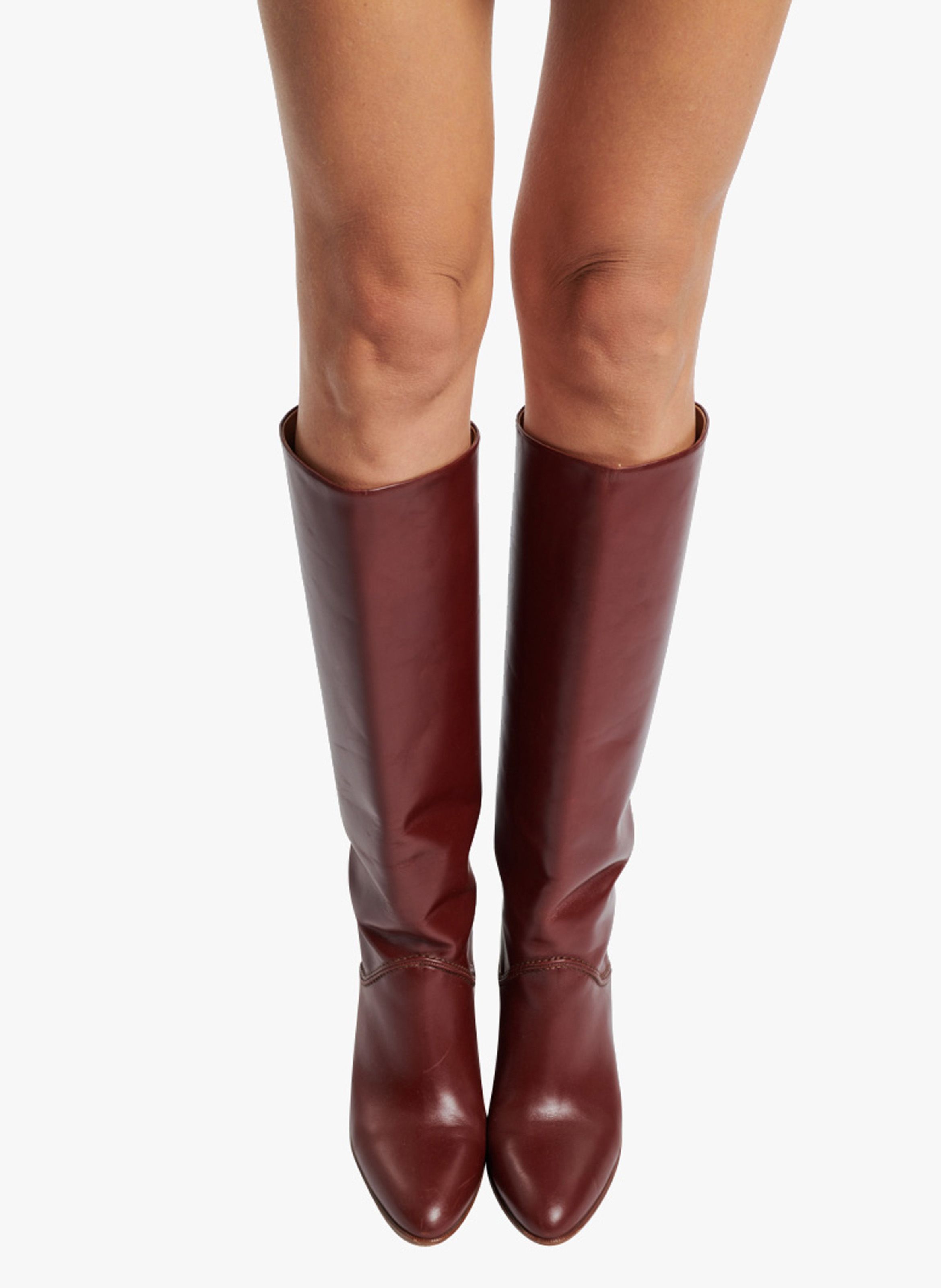 Bottes Talon En Cuir Acajou Vanessa Bruno Femme Place des