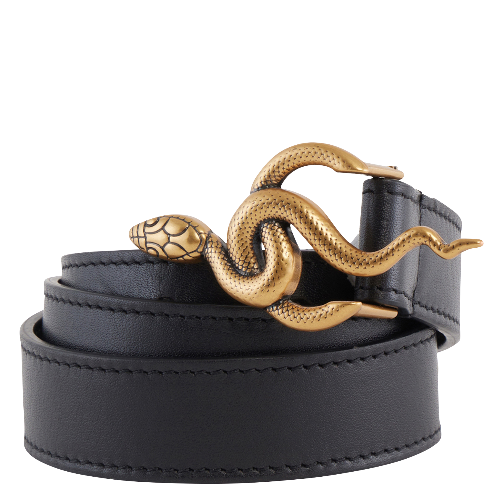 Leren ceintuur met fantasiegesp VANESSA BRUNO Zwart