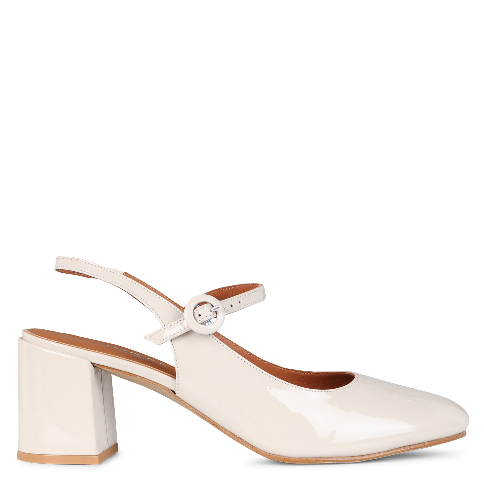 Patent leather slingbacks pumps JONAK White