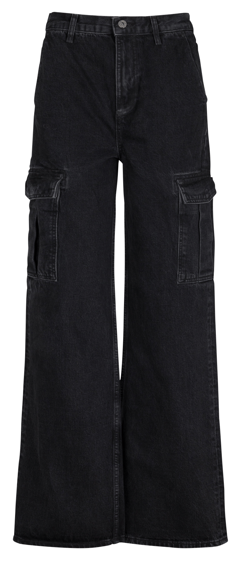 Stone Washed High Waist Jeans SchwarzLIU JO