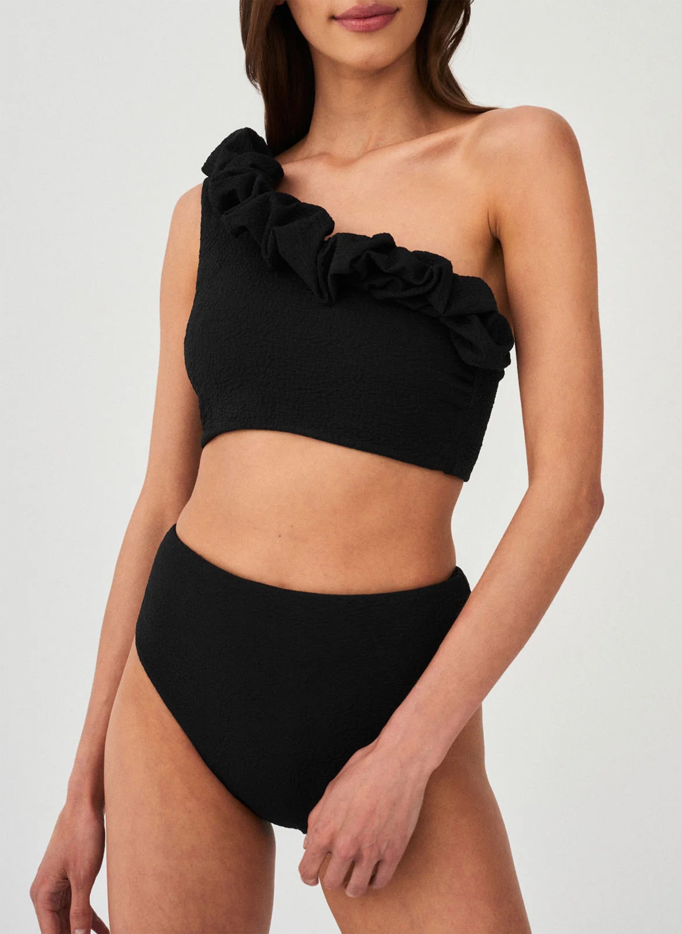 Bas de bikini taille haute UNDRESS CODE Noir
