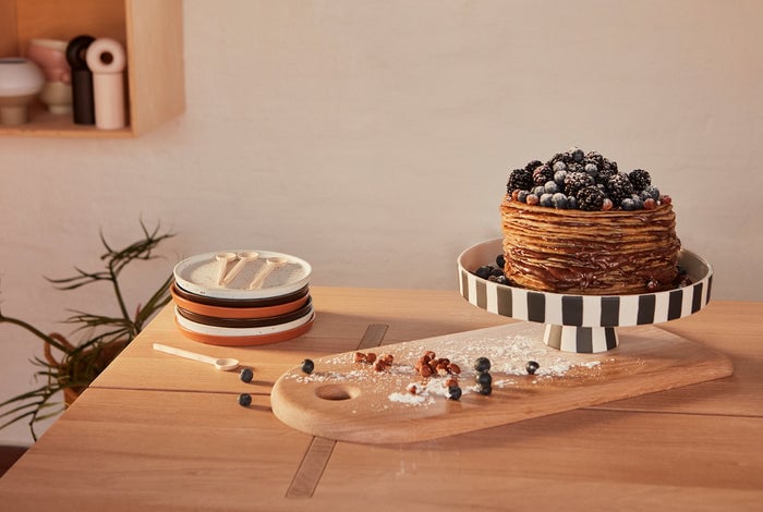 Stoneware plate OYOY LIVING DESIGN White