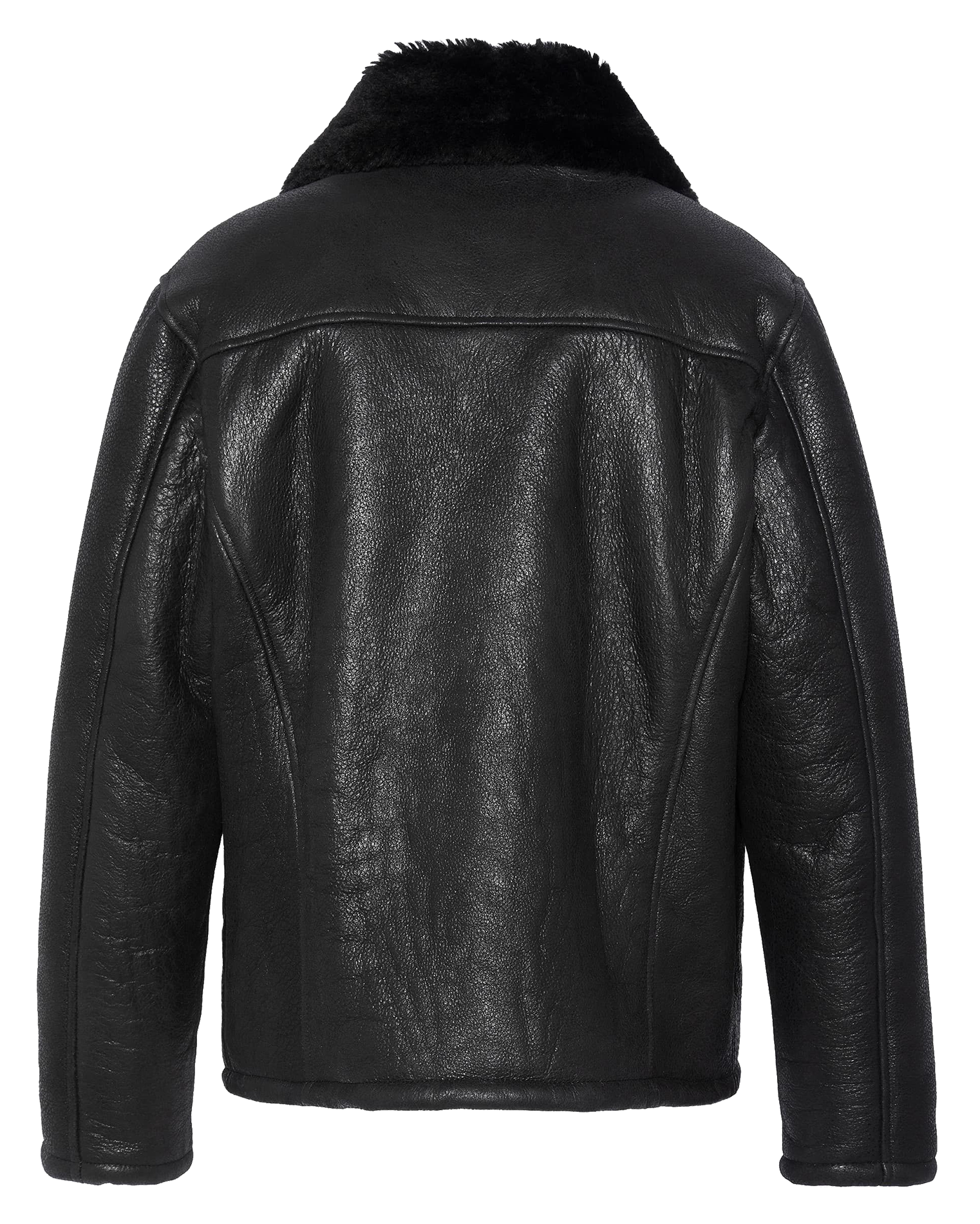 Bombardier en cuir SCHOTT Noir