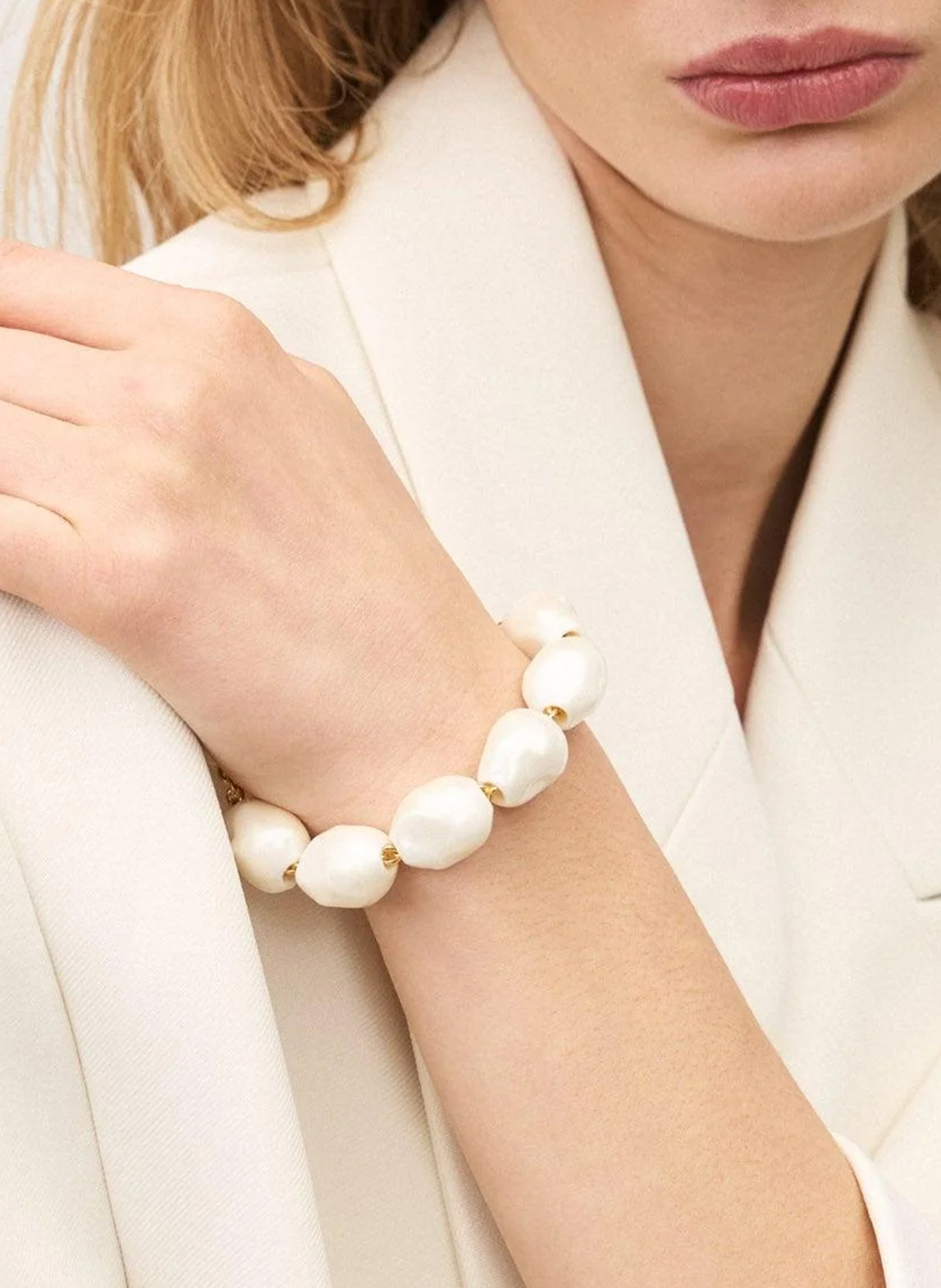 Bracelet à perles Blanc