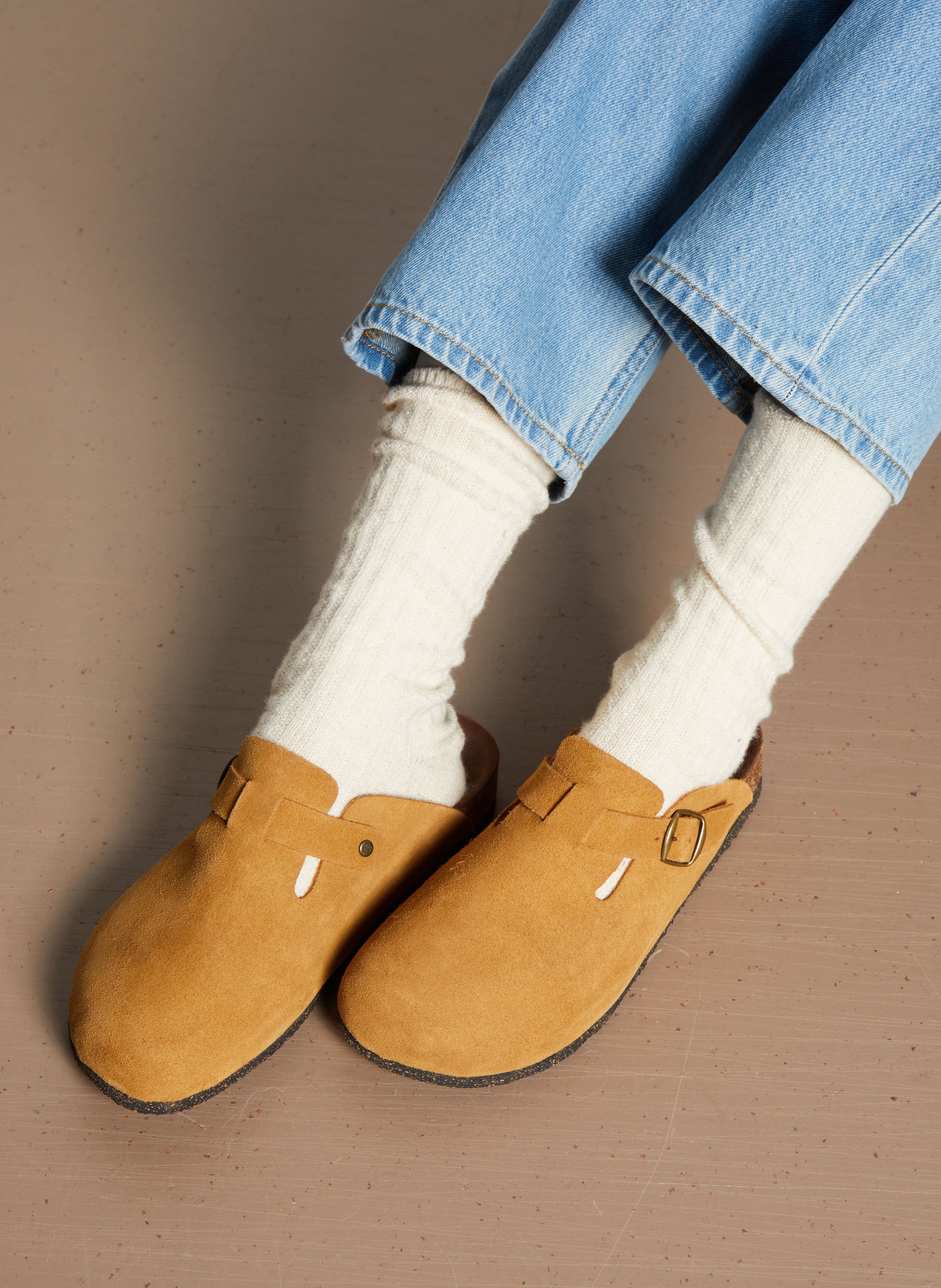 Leather mules BOSABO Beige