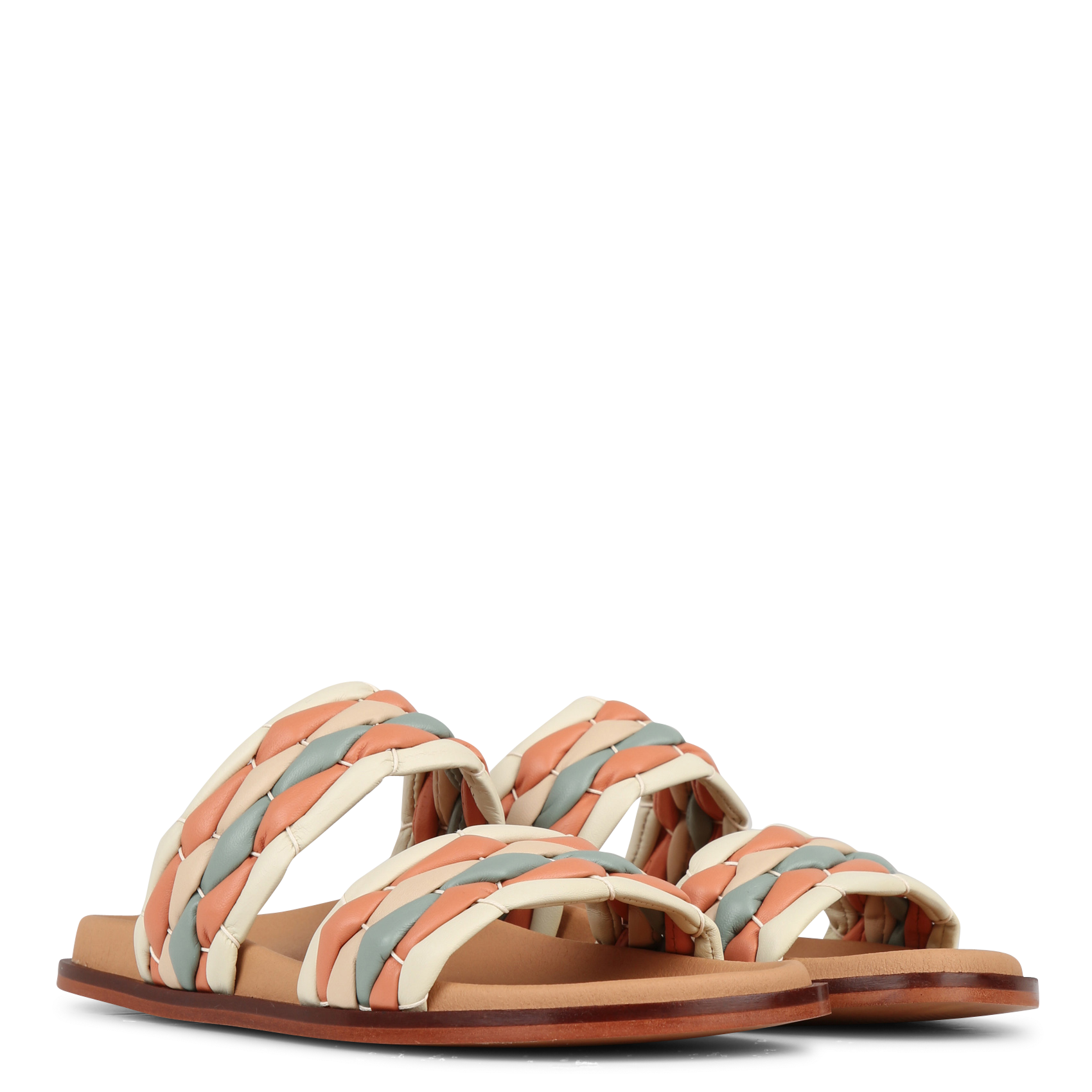 Sandales plates en cuir KOSMA MENORCA Multicolore