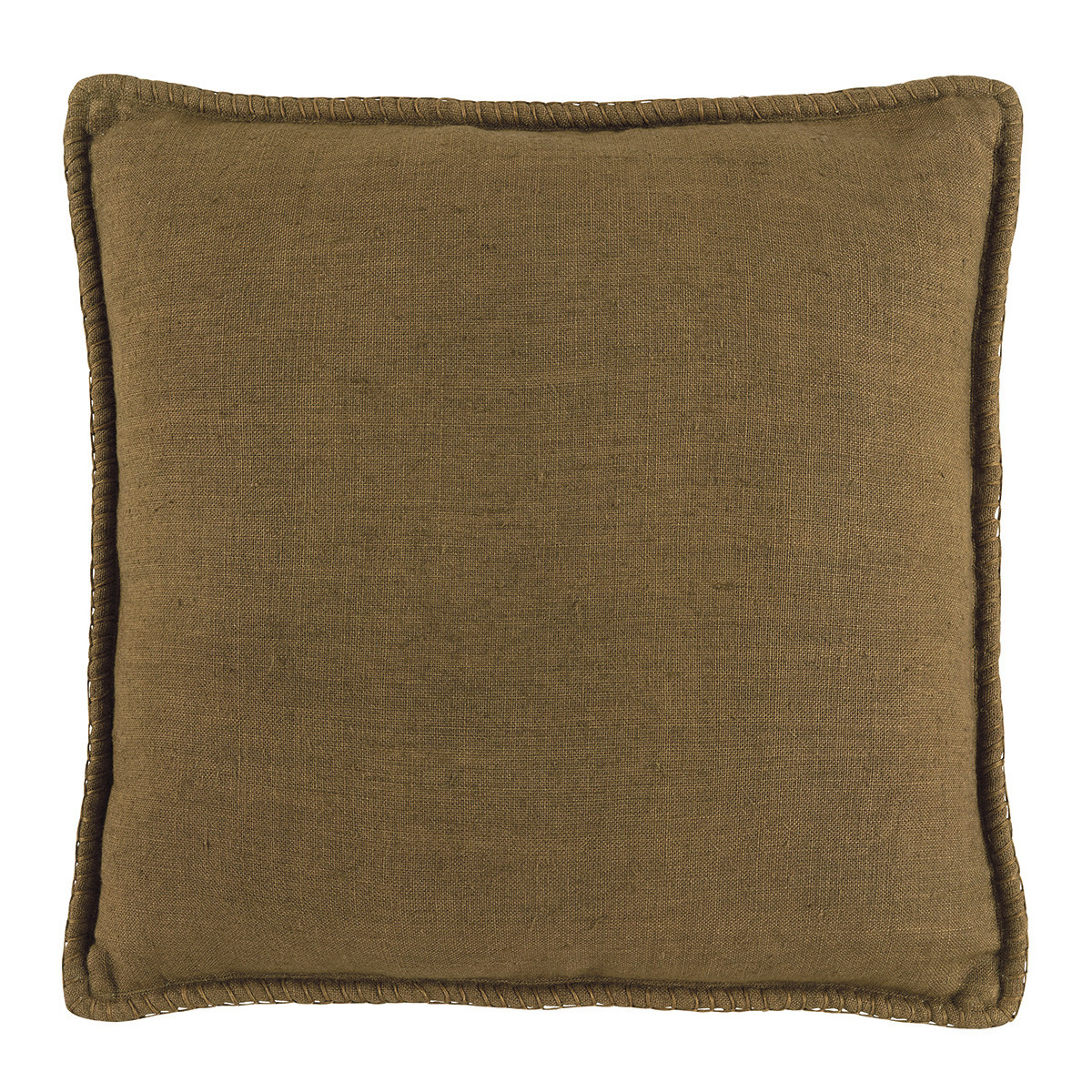 Linen cushion BLANC D'IVOIRE Brown