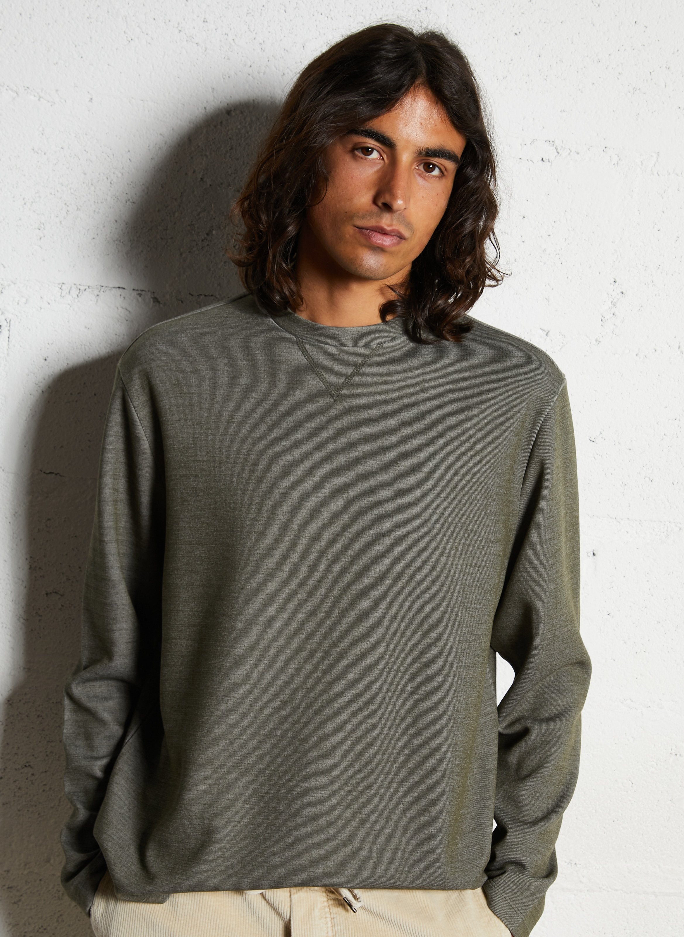 Tee-shirt droit col rond IKKS Kaki