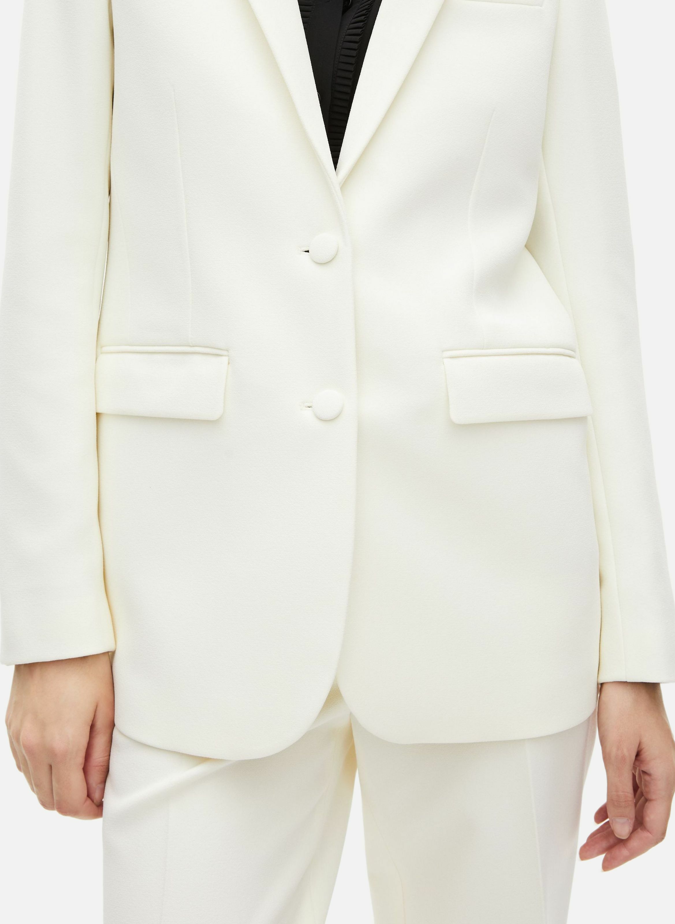 Crepe blazer with buttoned cuffs THE KOOPLES Beige