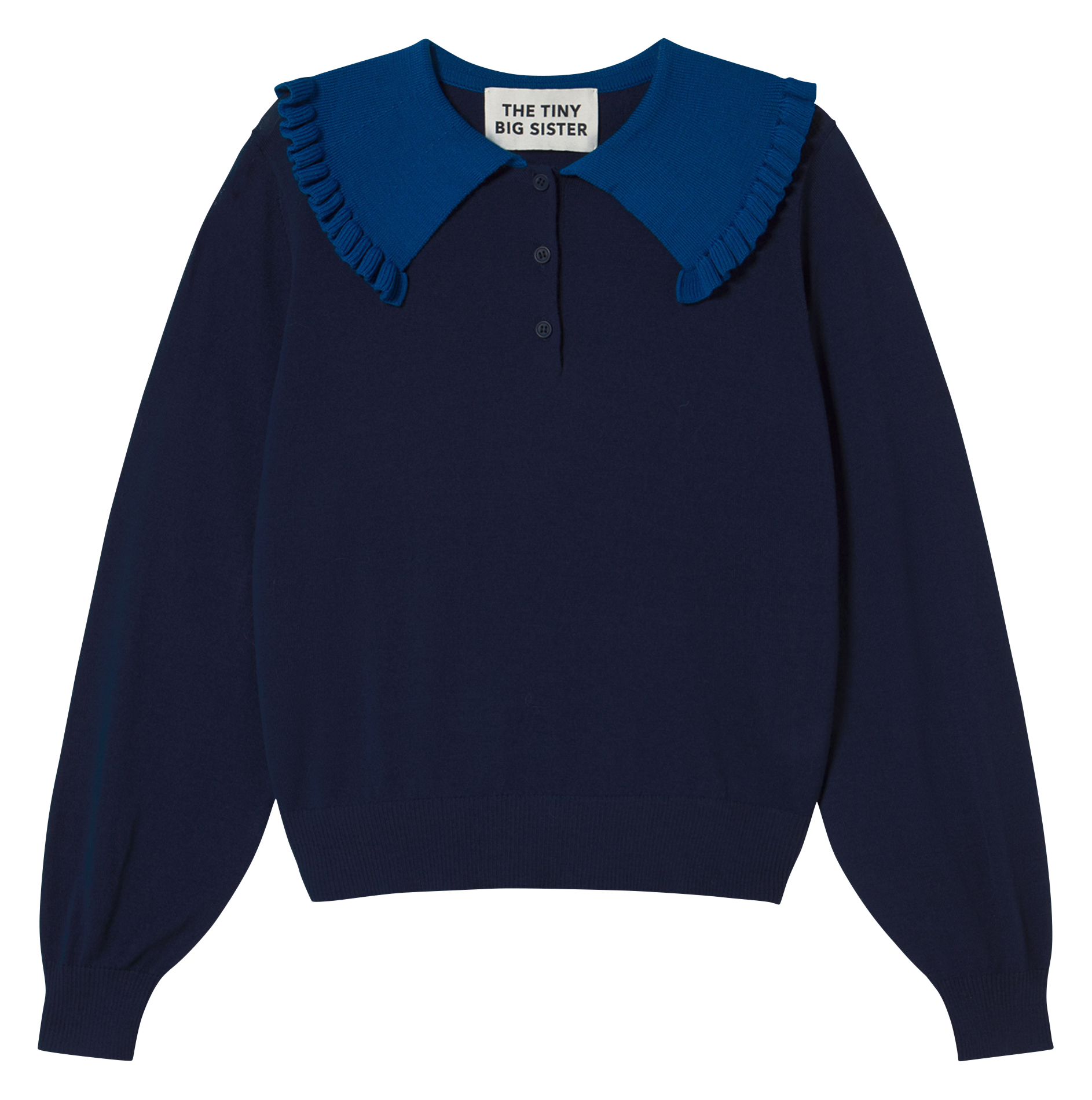 Pull oversize en laine THE TINY BIG SISTER Bleu