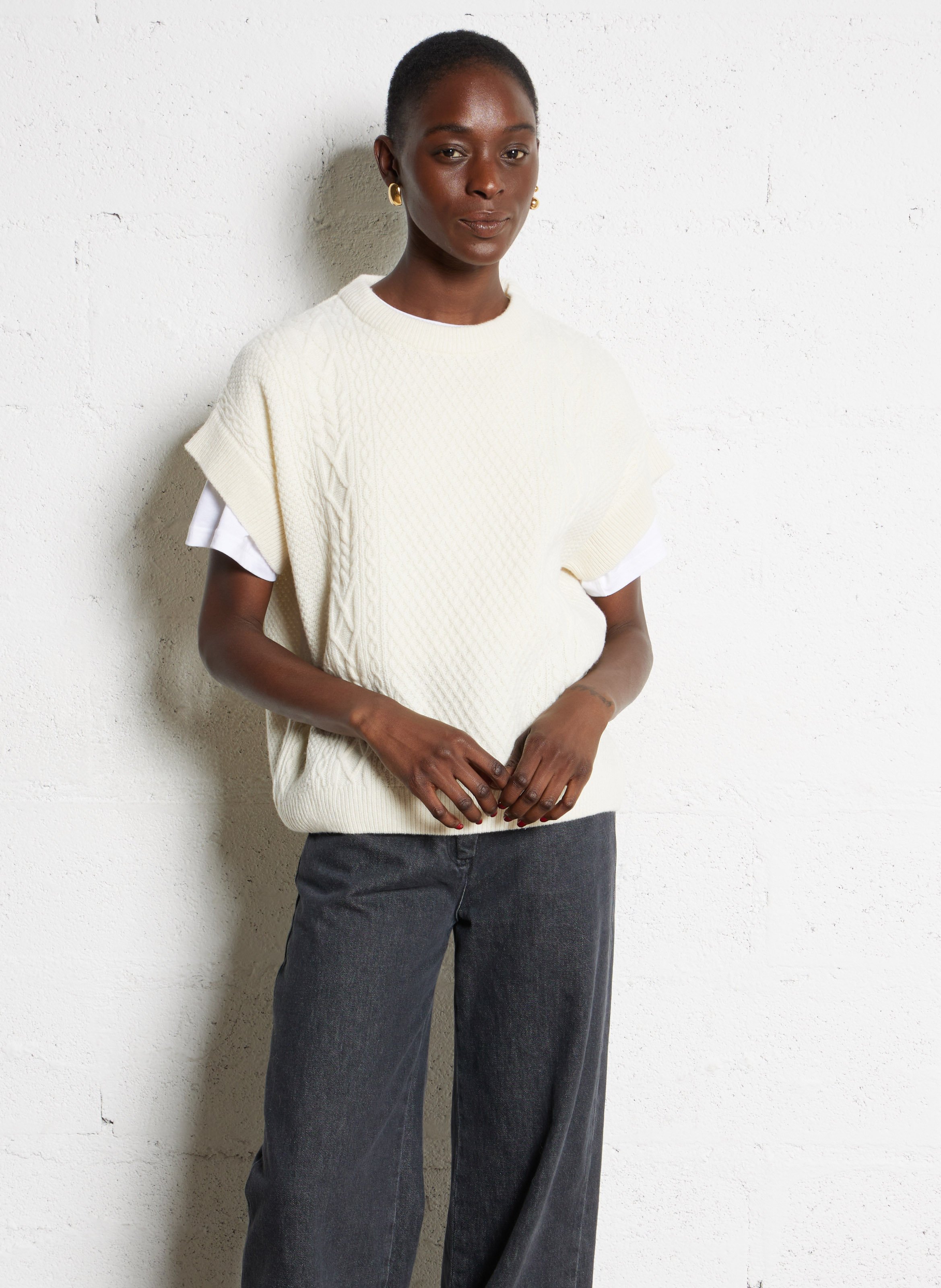 Pull oveersize en laine mélangée ARMOR LUX Beige