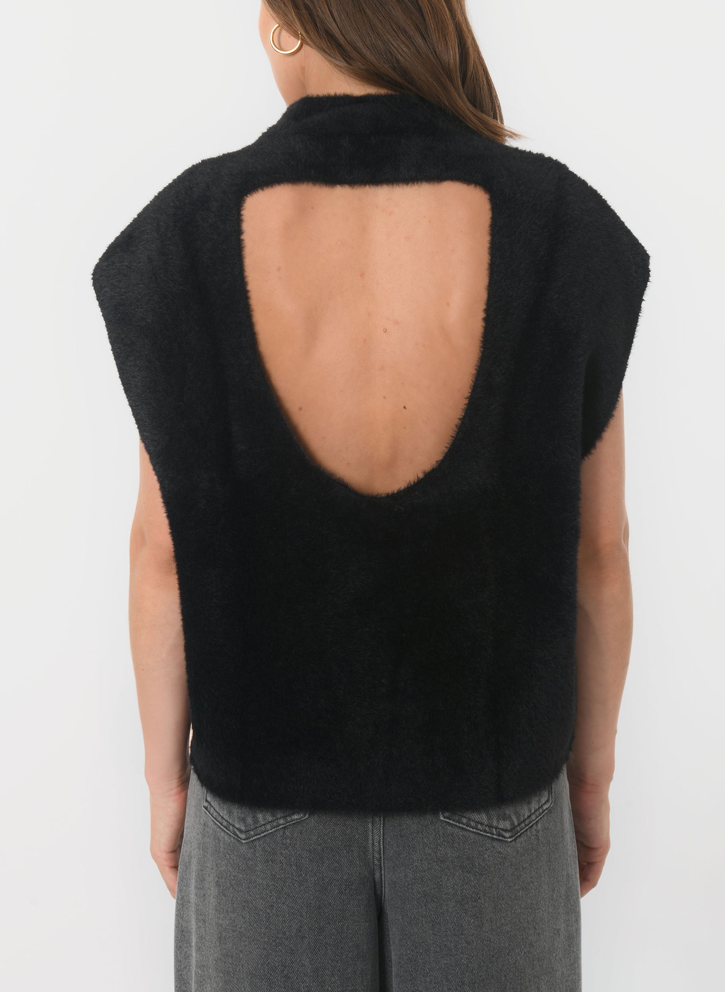 Oversize-Pullover mit Stehkragen KOOKAI Schwarz