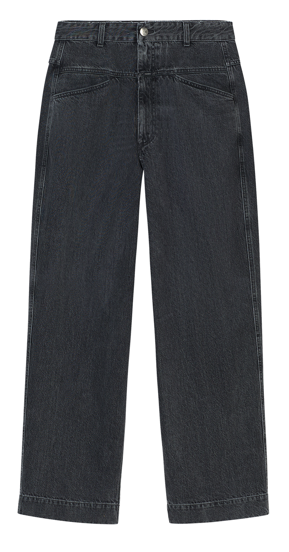 Straight cotton-blend pants CLOSED Grey