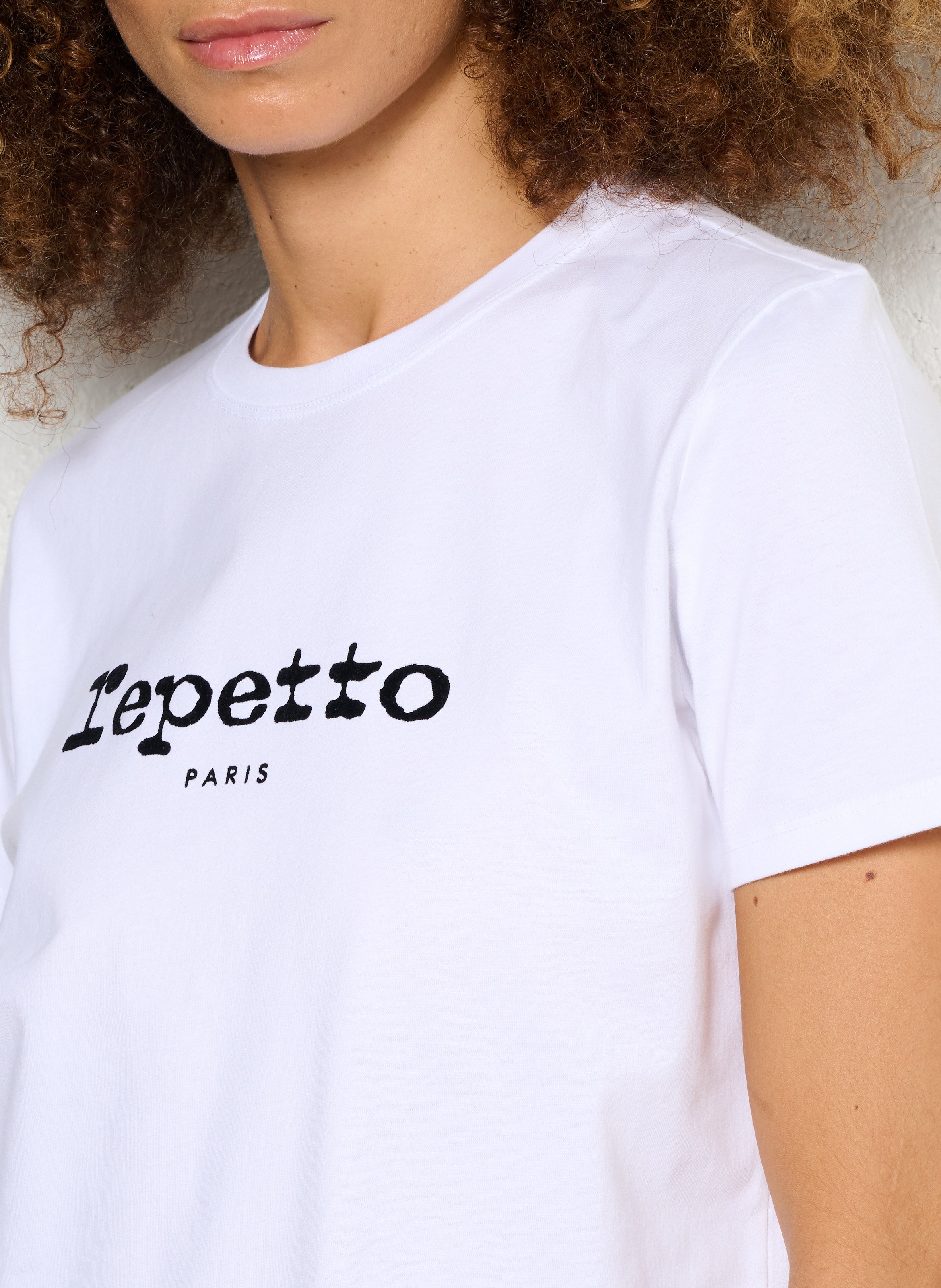 Camiseta con cuello redondo REPETTO Blanco