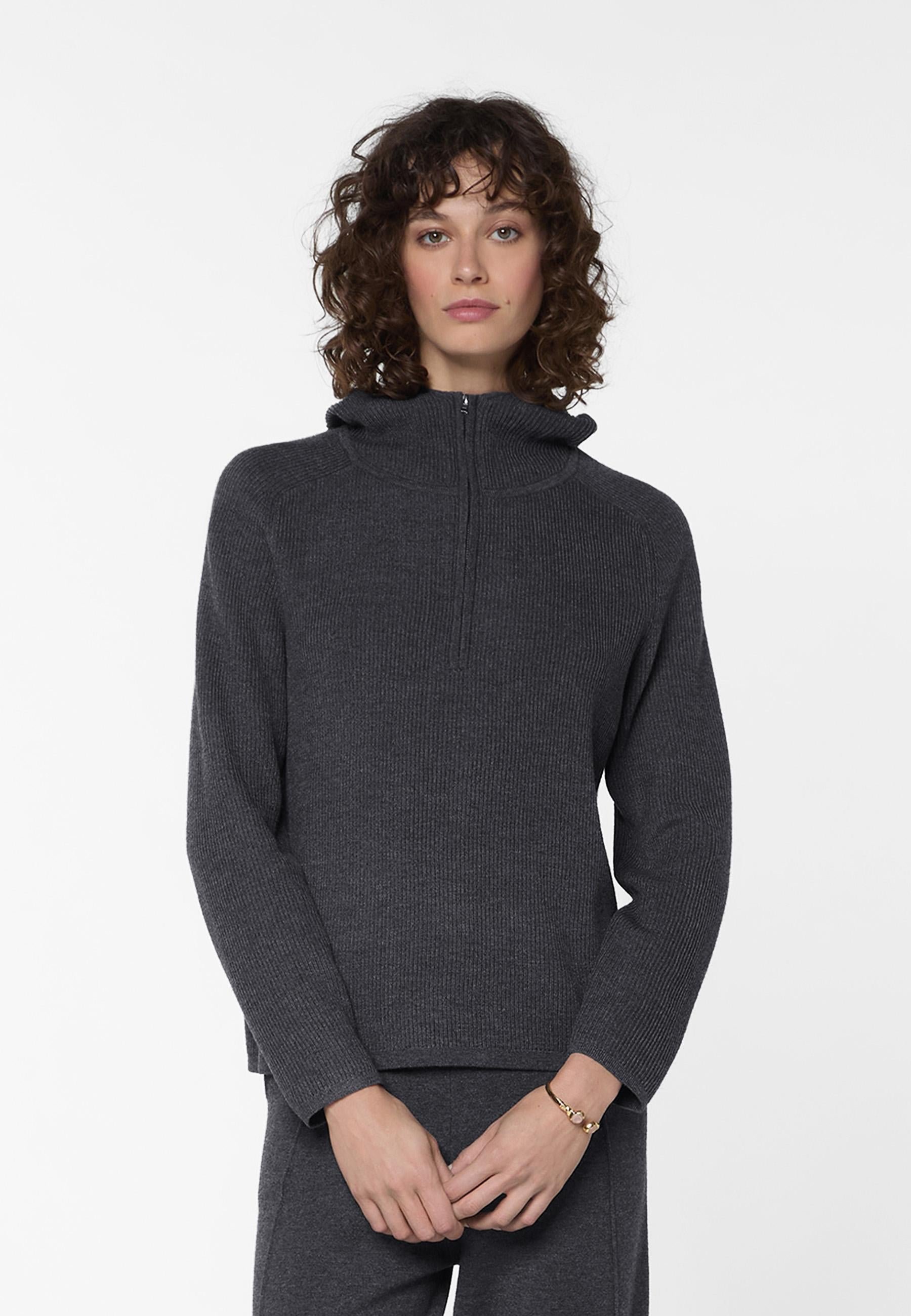 Ribbed Hooded Sweater RODIER Grey