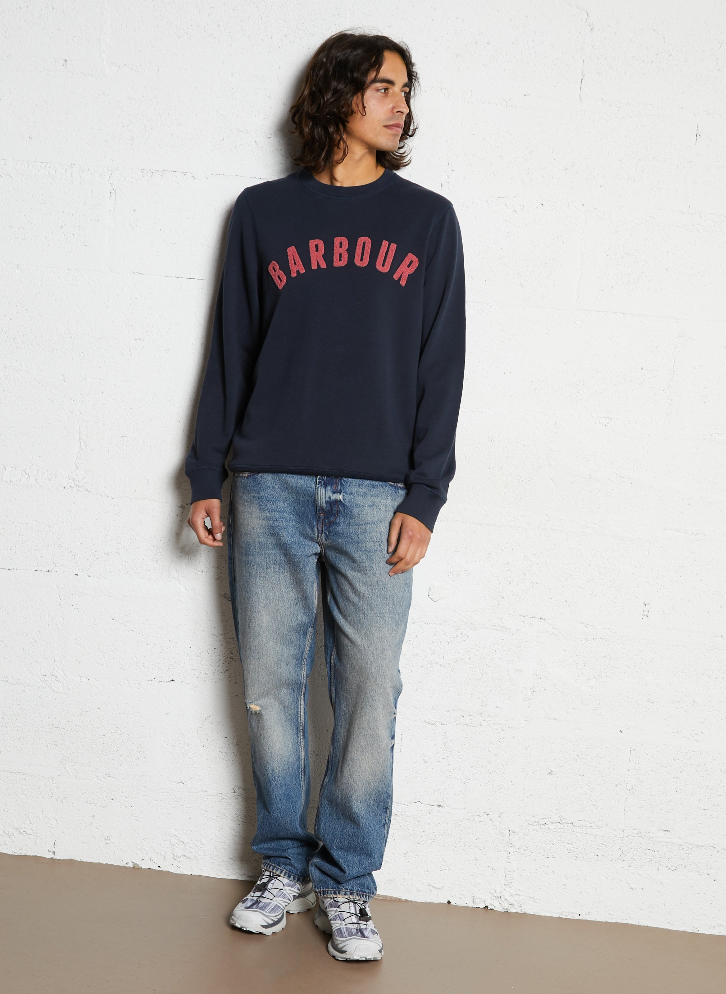 Effen sweater BARBOUR Blauw