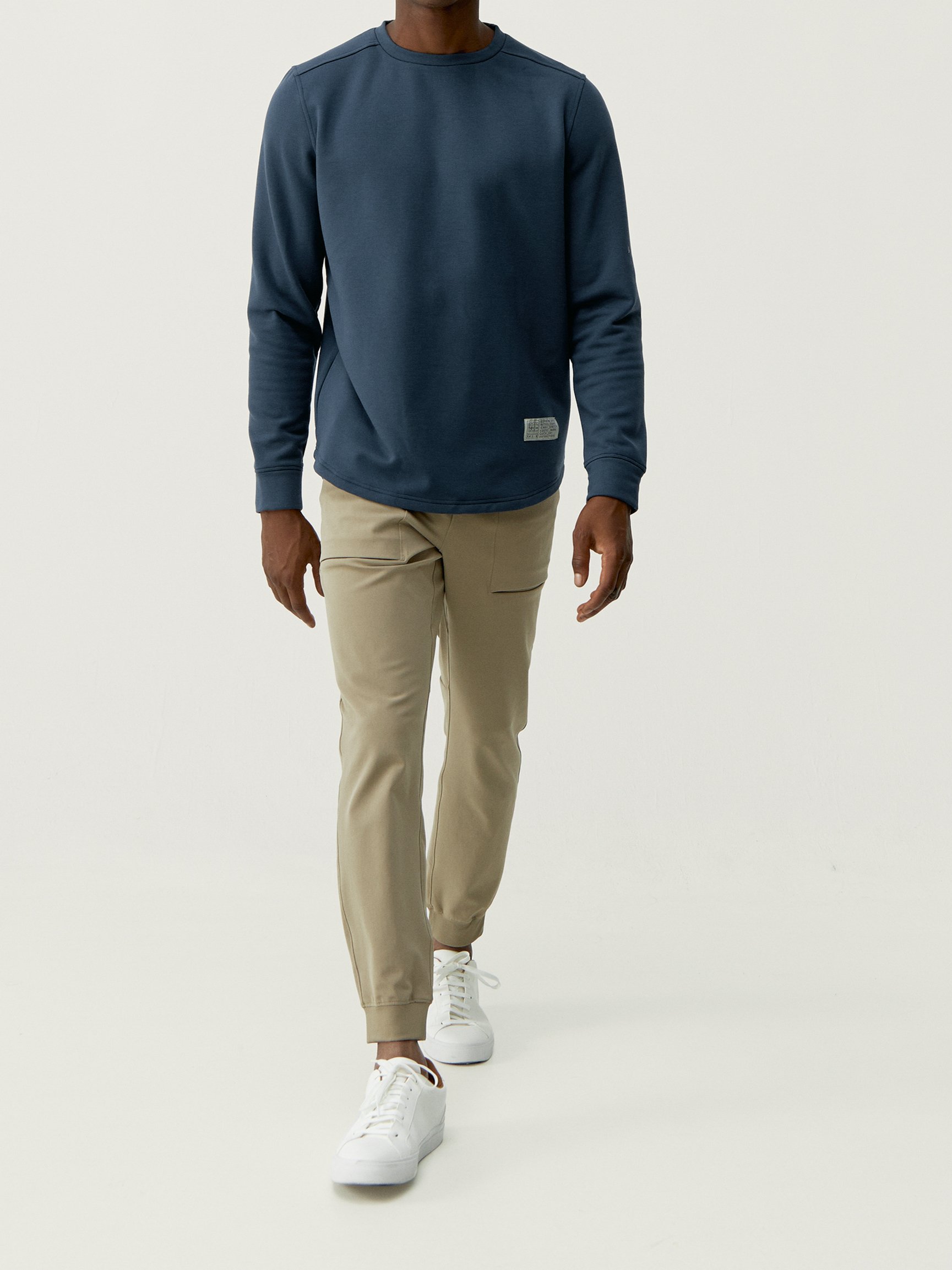 Hoodless sports sweatshirt performance ERIE BORN LIVING YOGA Blue