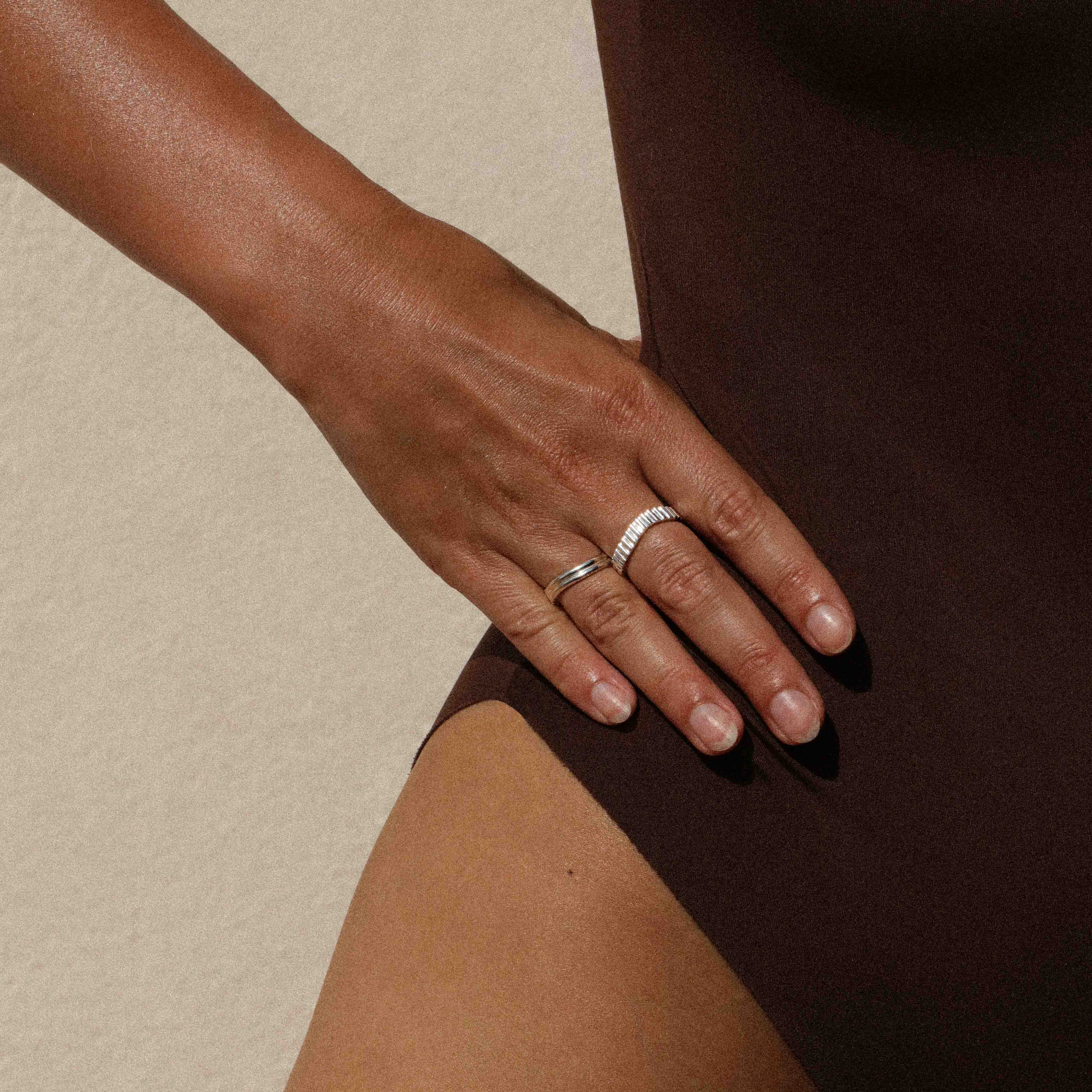 Reversible ring, recycled silver MAYRENA Silver