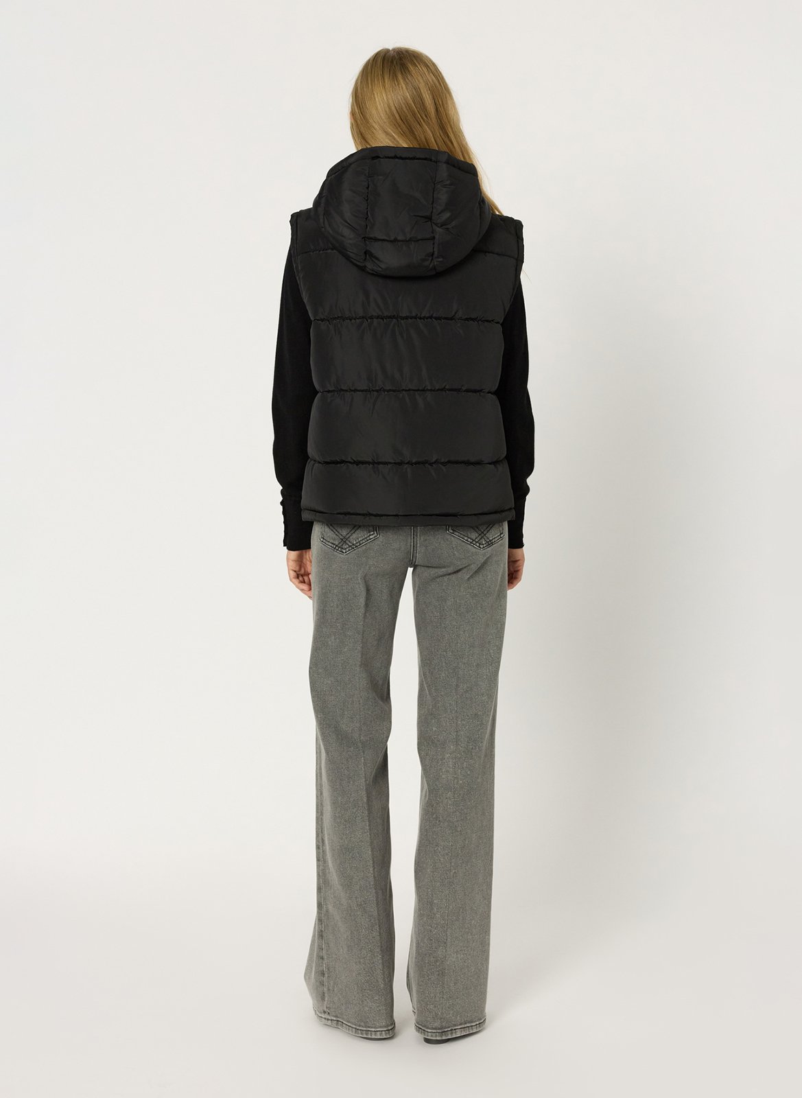 Doudoune à capuche sans manches GERARD DAREL Noir