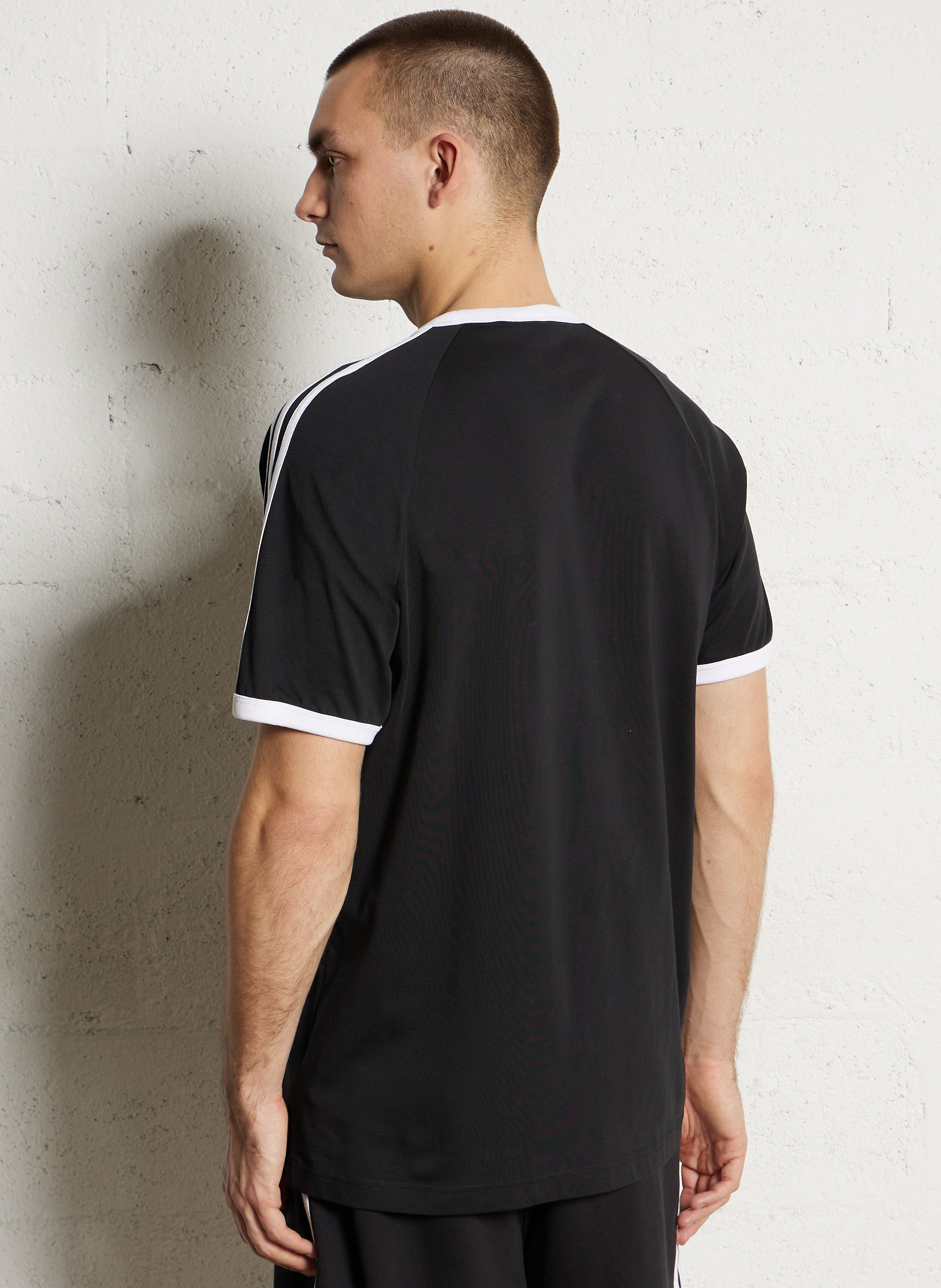 Effen T-shirt ADIDAS Zwart