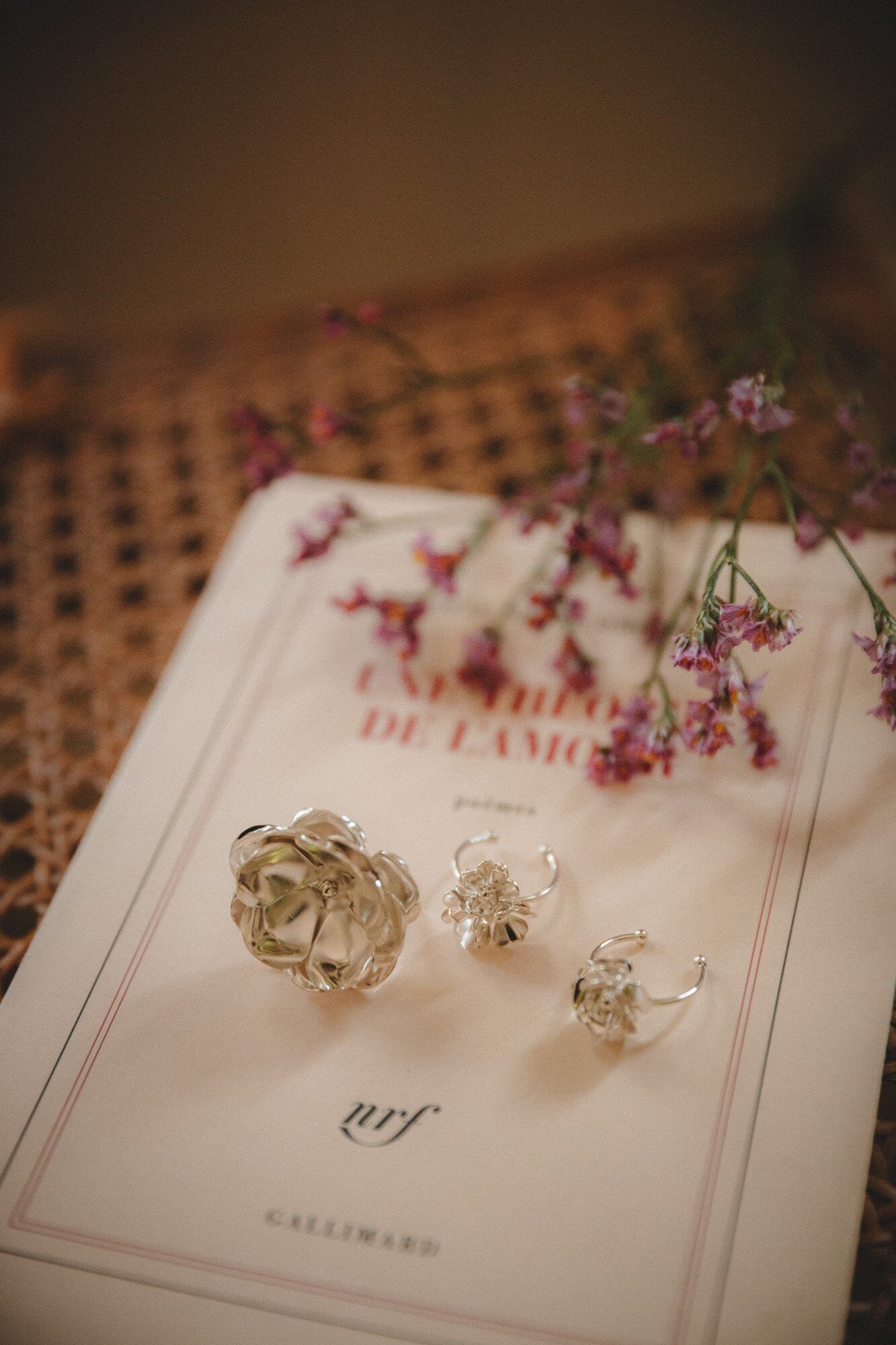 AGLAÉ - Silver-plated flower maxi ring MONSIEUR SIMONE Silver