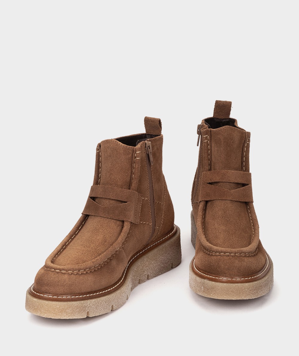 Brown suede ankle boots PEDRO MIRALLES Brown