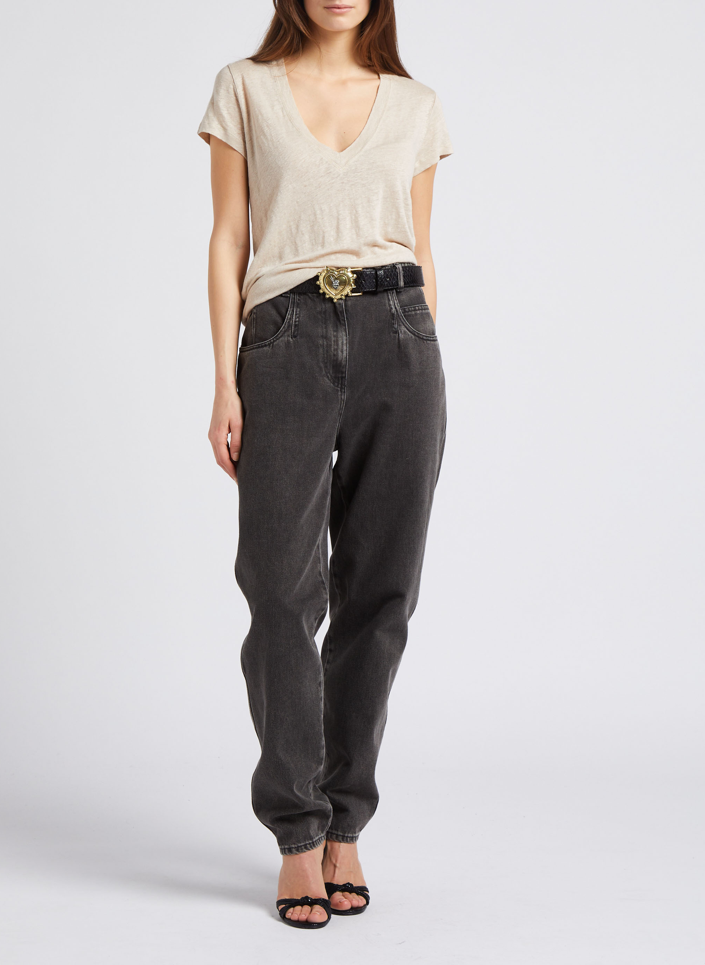 Ceinture en cuir python - Look 1