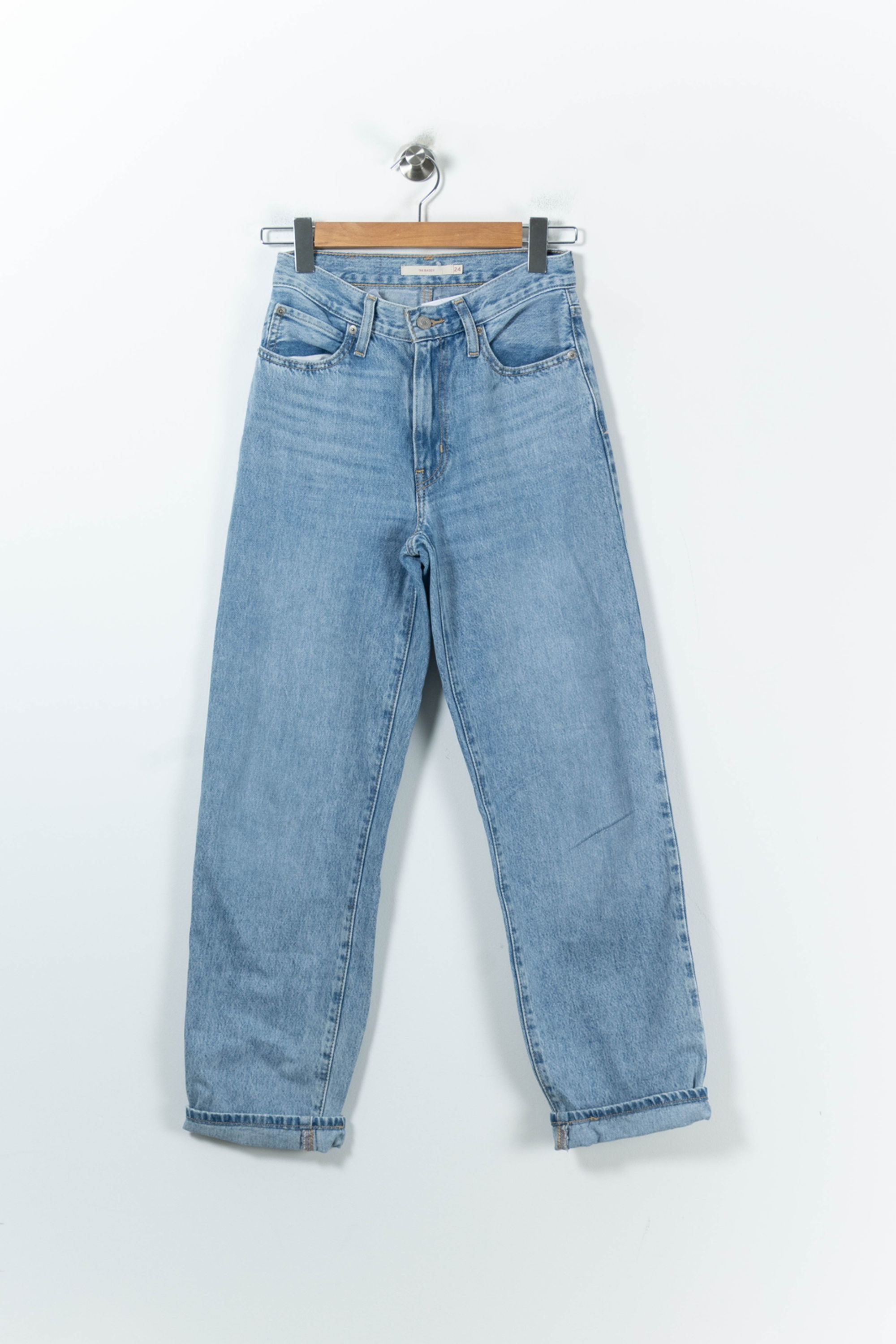 Cropped slim jeans with studs LEVI'S - Seconde main Blue