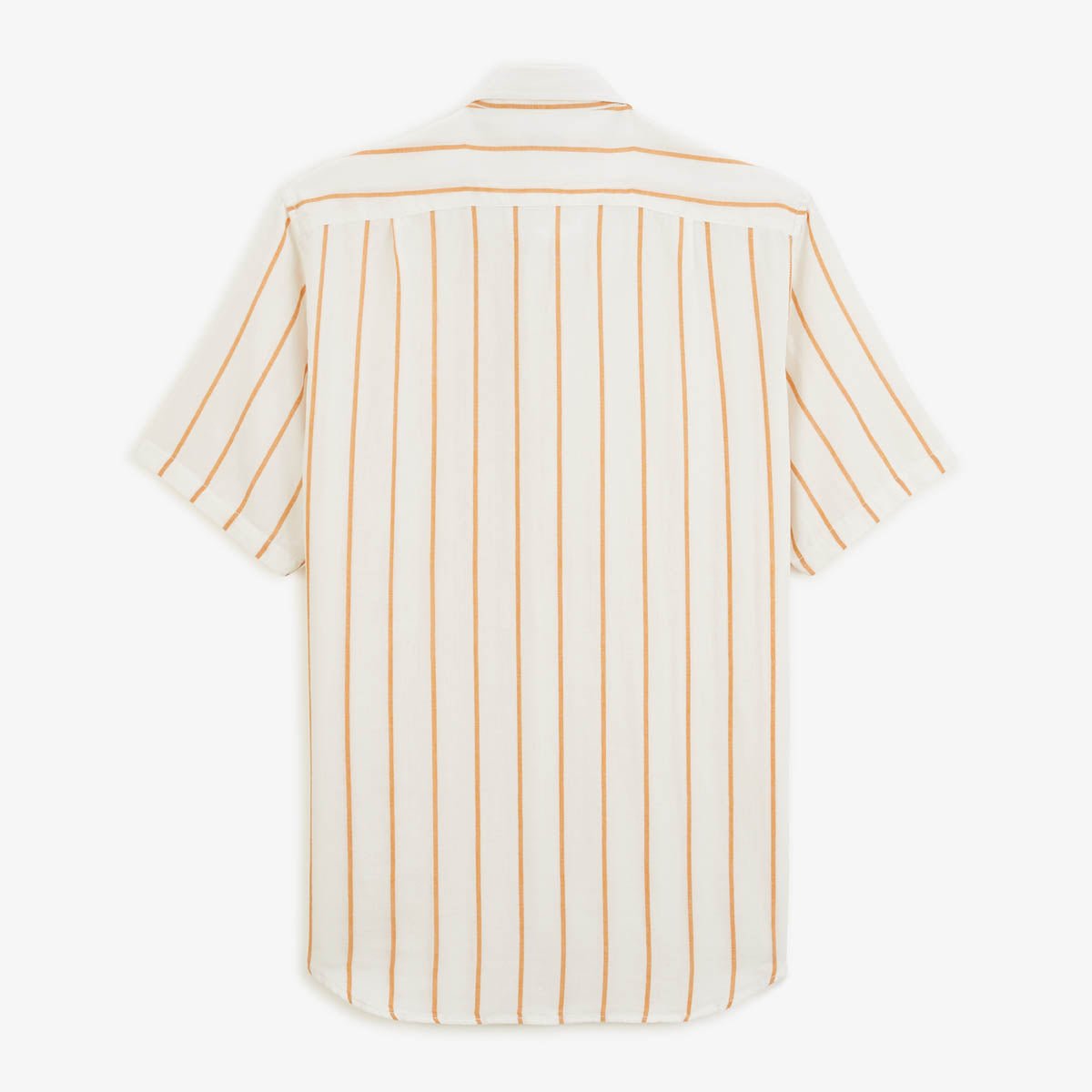 Short-sleeved striped cotton shirt SERGE BLANCO White