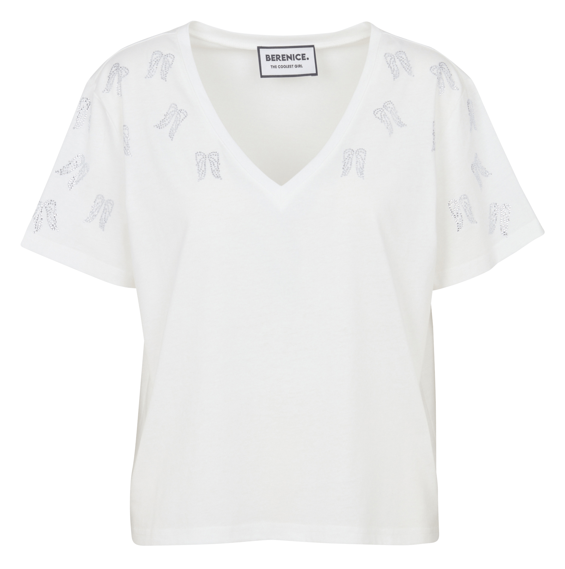 Tee-shirt oversize col V BERENICE Blanc