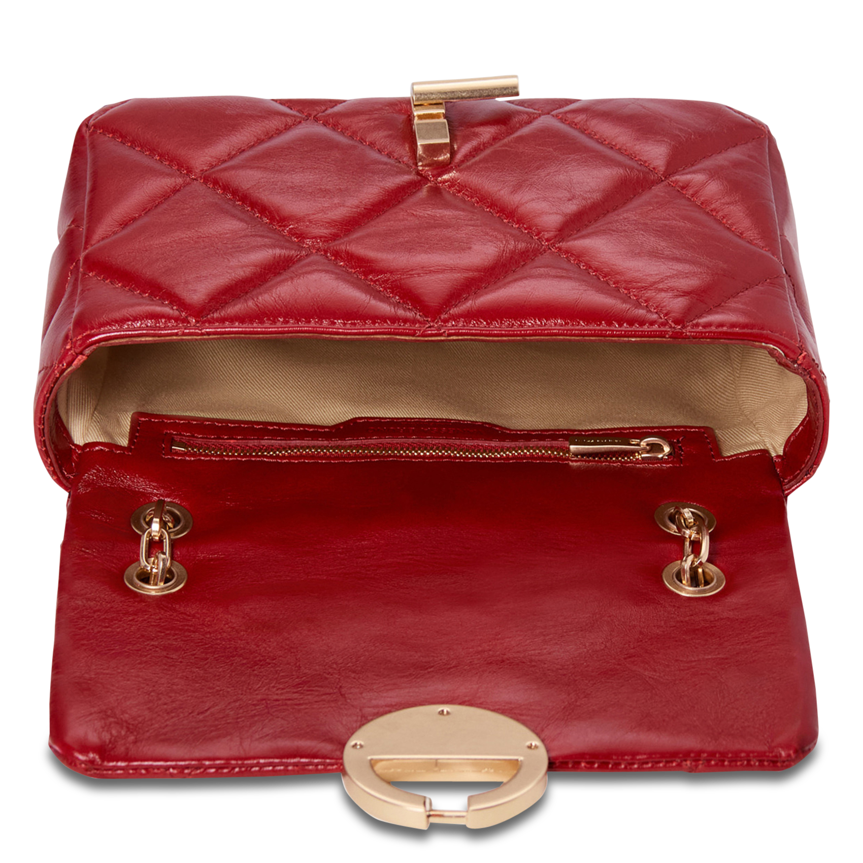 Dori leather shoulder bag VANESSA BRUNO Red