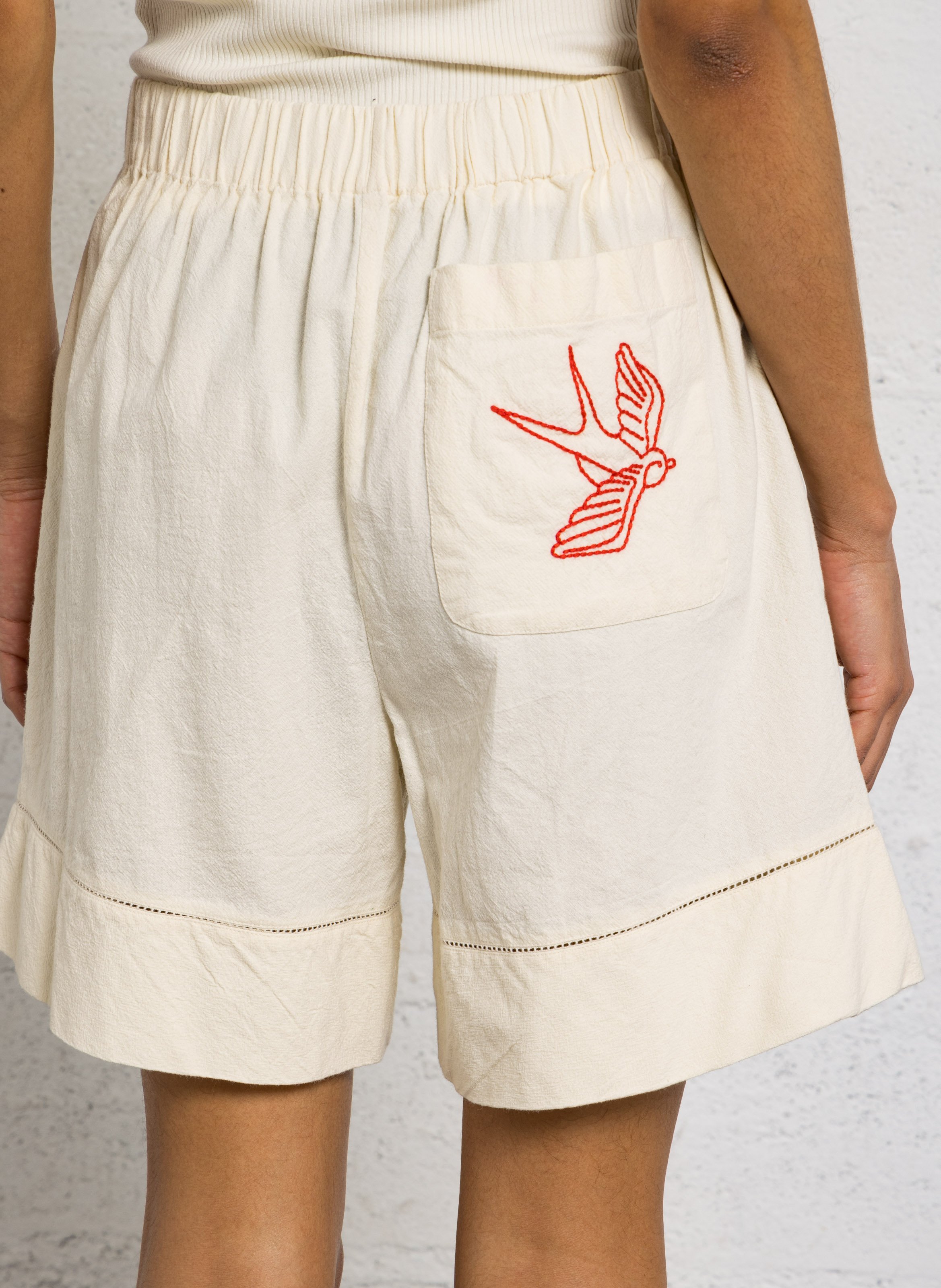 Short large in organic cotton LEON & HARPER White