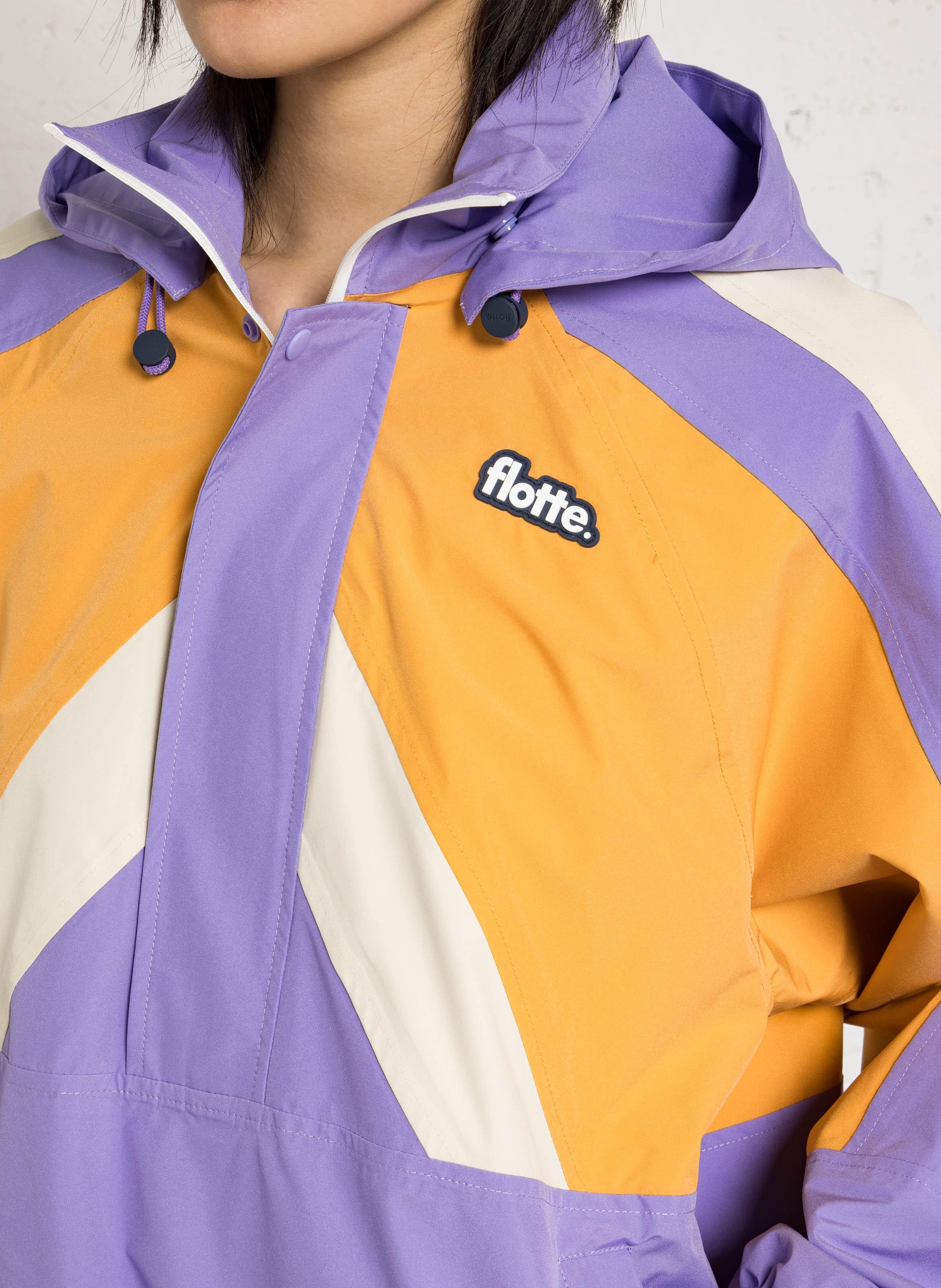 High-neck rainproof jacket FLOTTE Purple