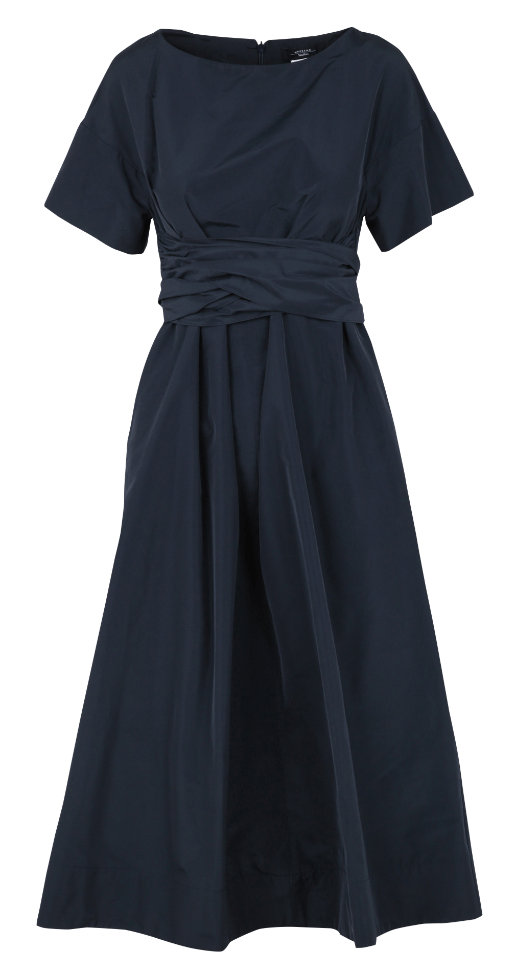Flared belted solid dress MAX MARA WEEK END Blue