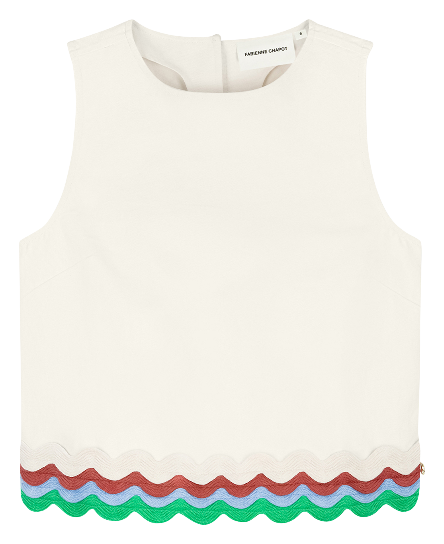 Top corto in cotone FABIENNE CHAPOT Bianco