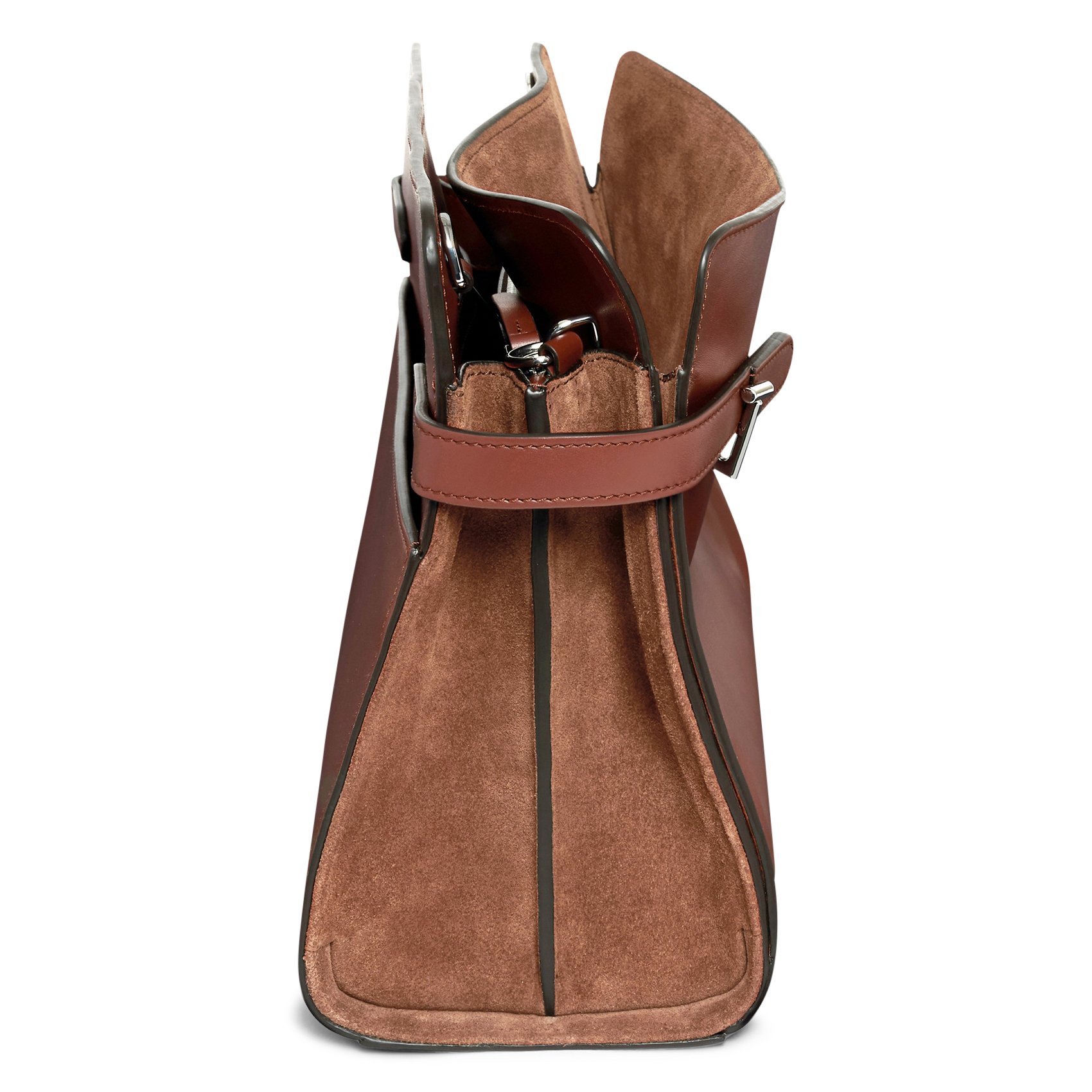 Leather clutch bag LE TANNEUR Brown