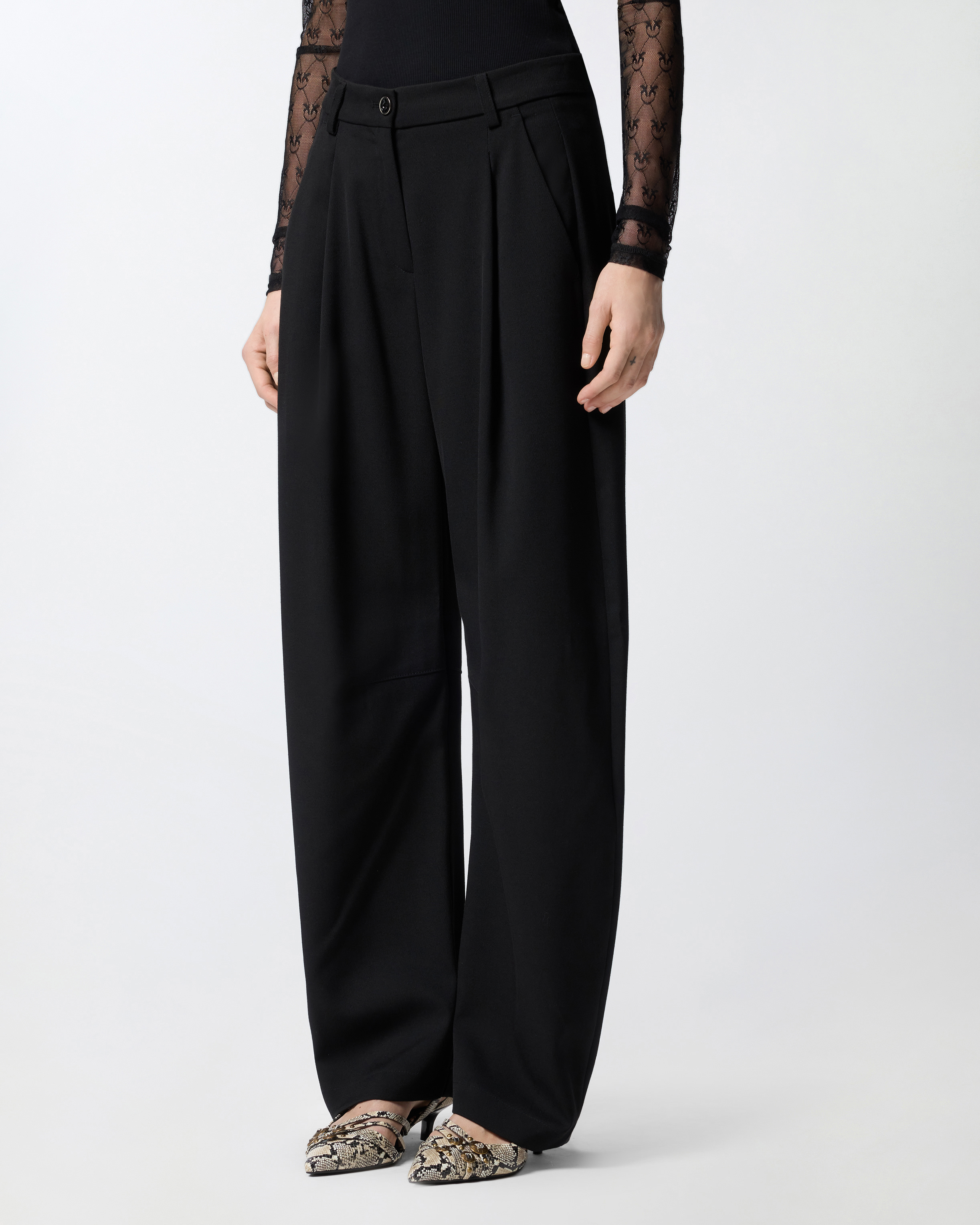 Flowy balloon pants PINKO Black