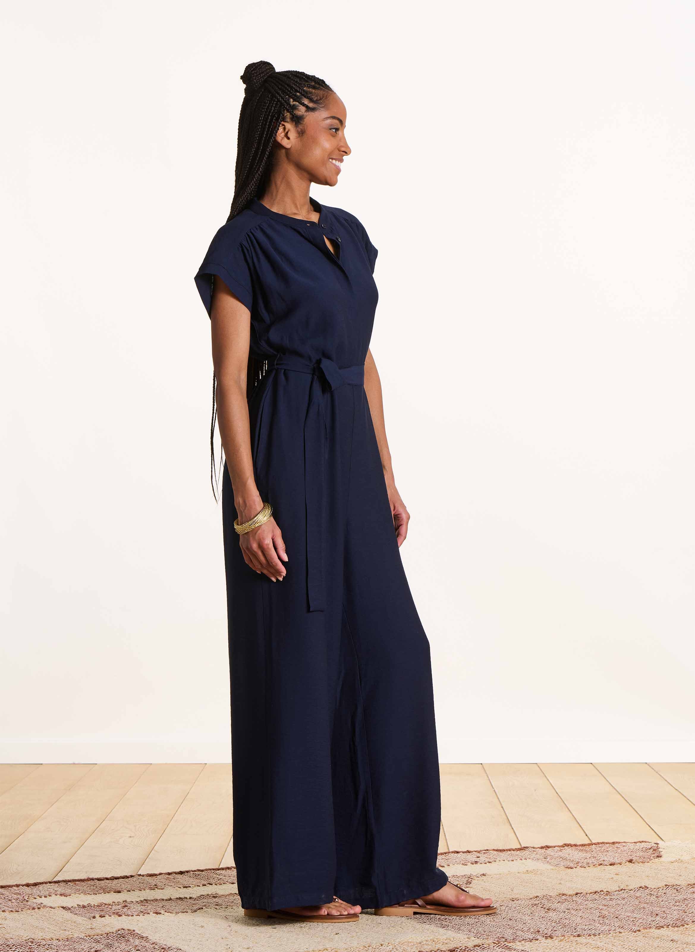 Combinaison droite col rond LA FEE MARABOUTEE Bleu