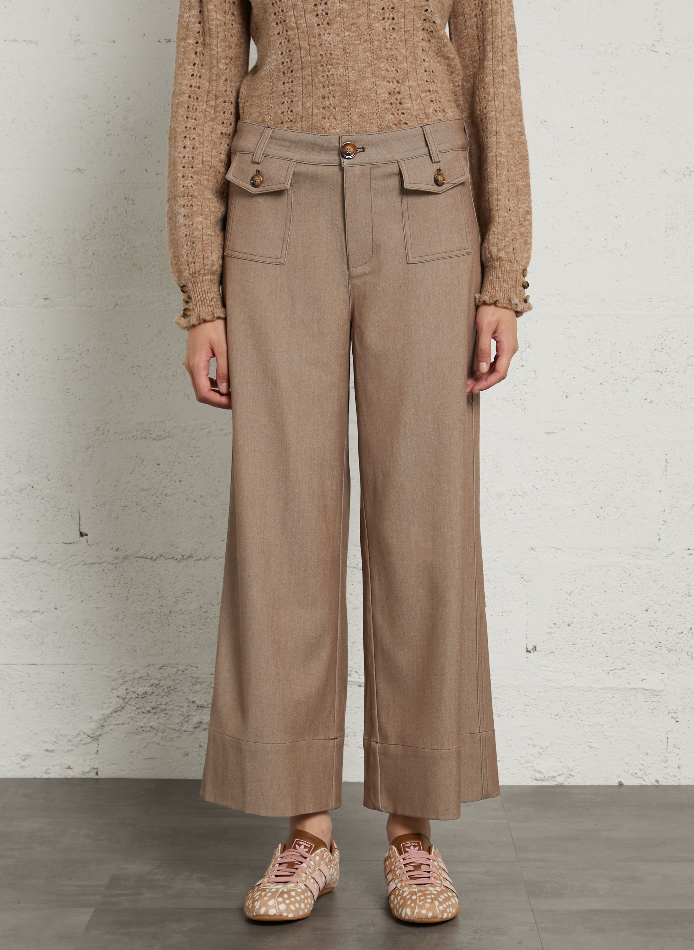 Wide-leg pants LA PETITE ETOILE Beige