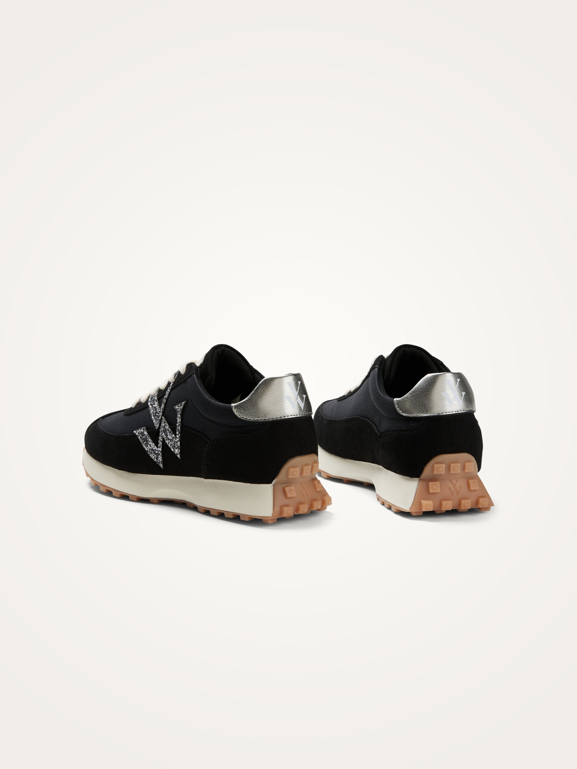 Sneakers with monogram on running sole VANESSA WU Black