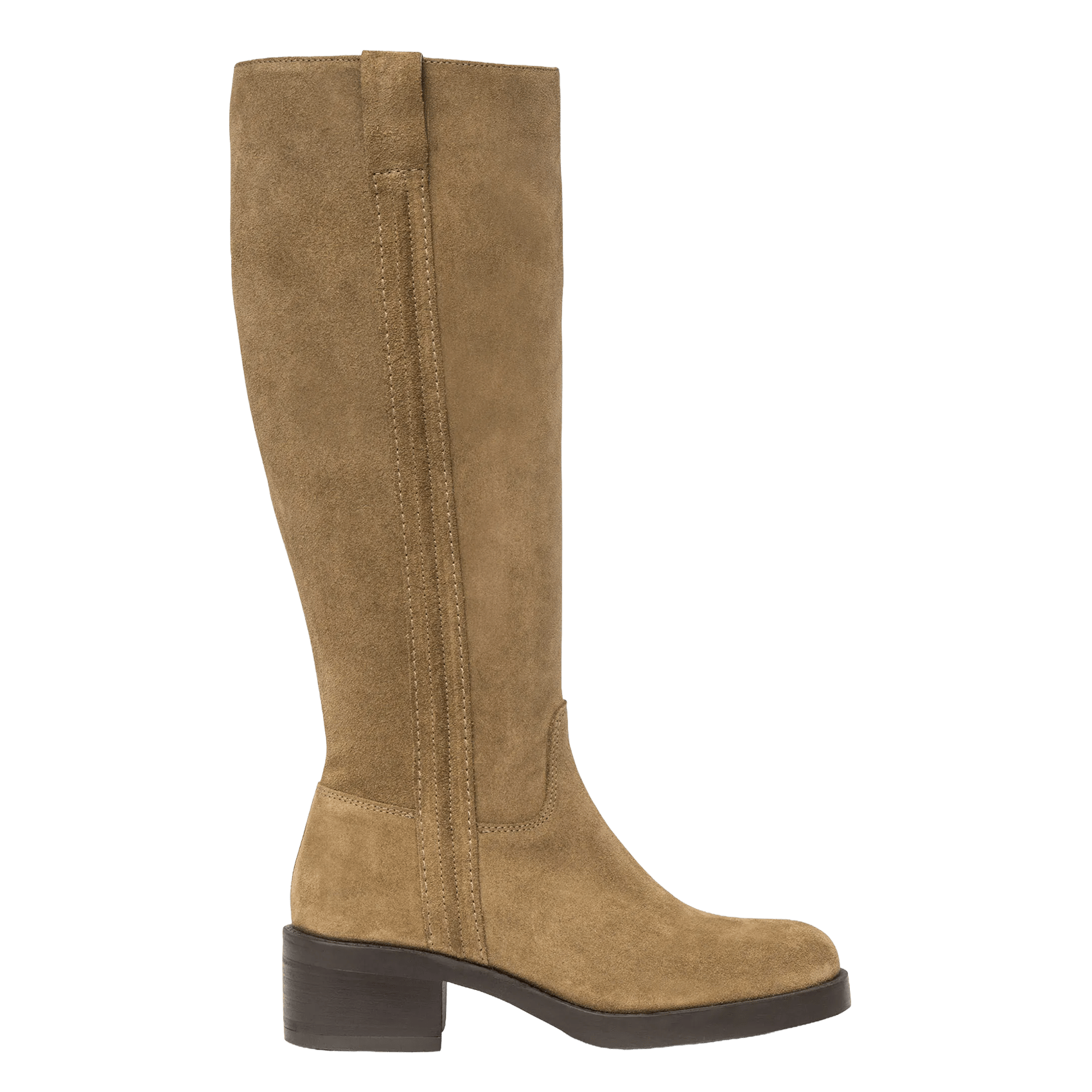 Reißverschluss-Wildlederstiefel BOCAGE Beige