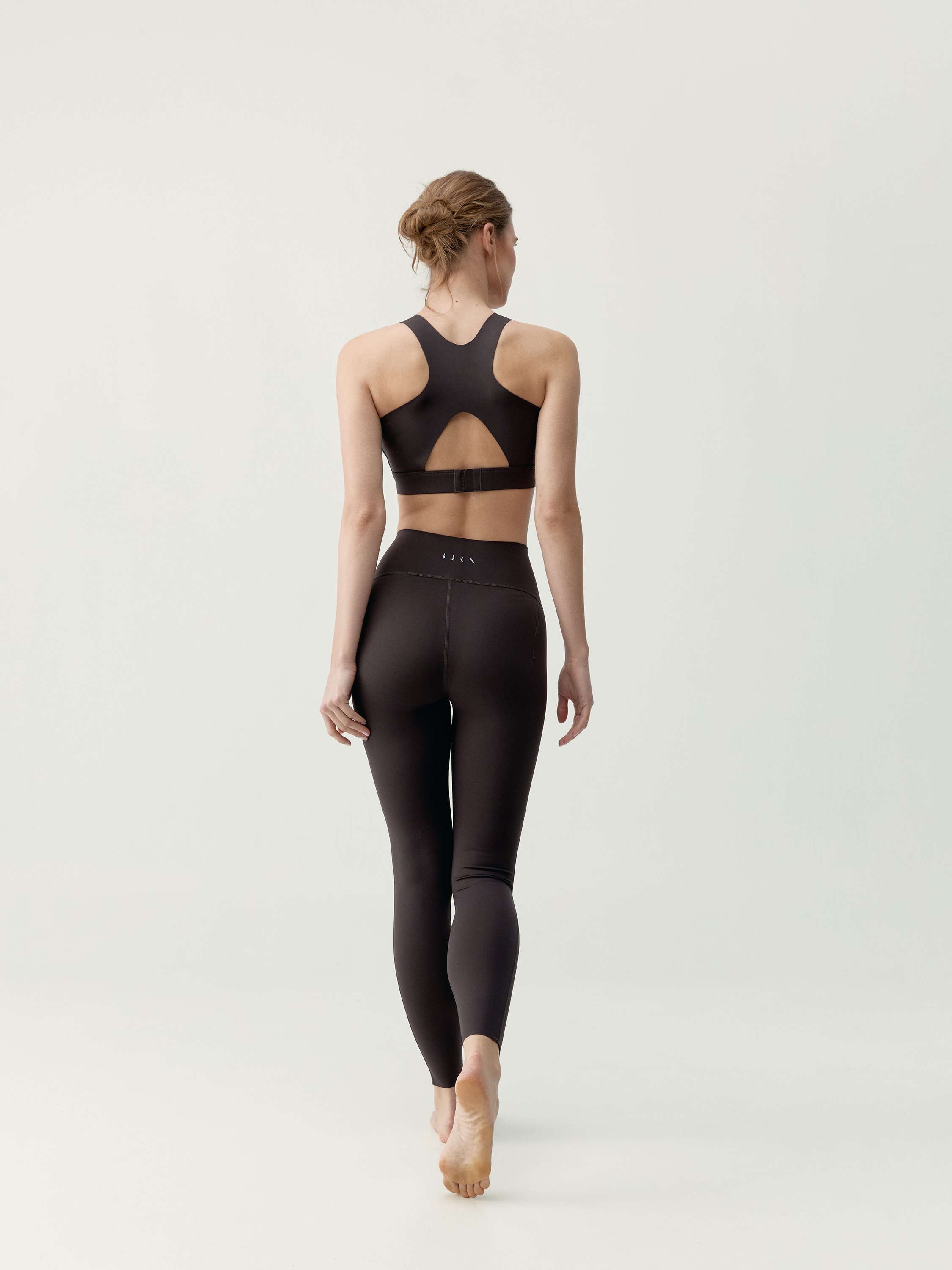 Women's high support shaping sports bra BORN Brown