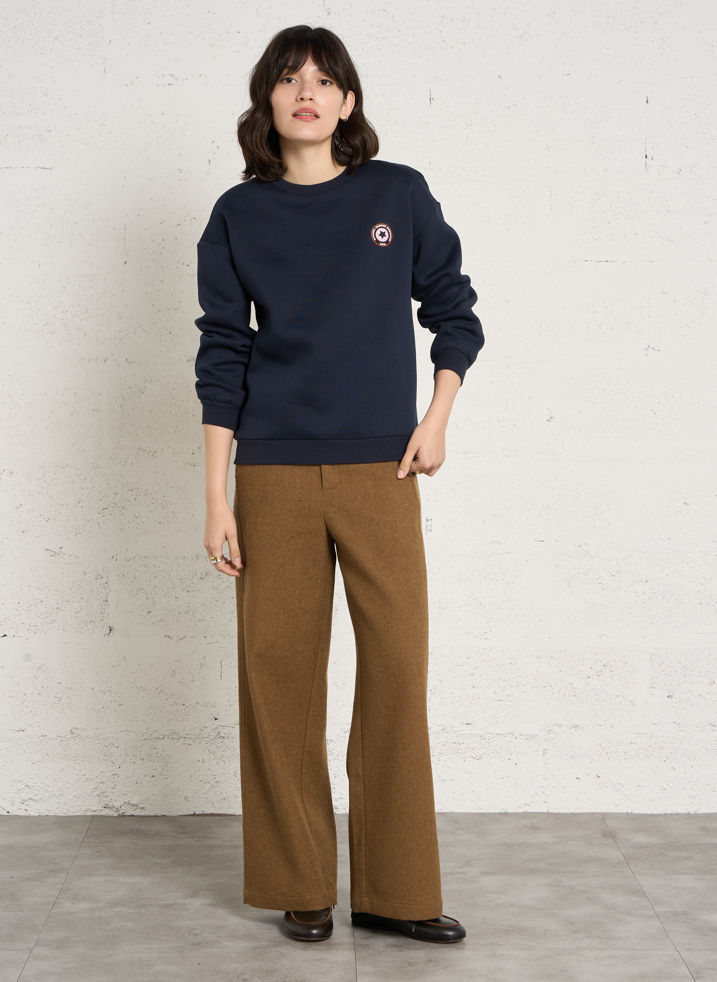 Loose-fit cotton-blend sweater LA PETITE ETOILE Blue