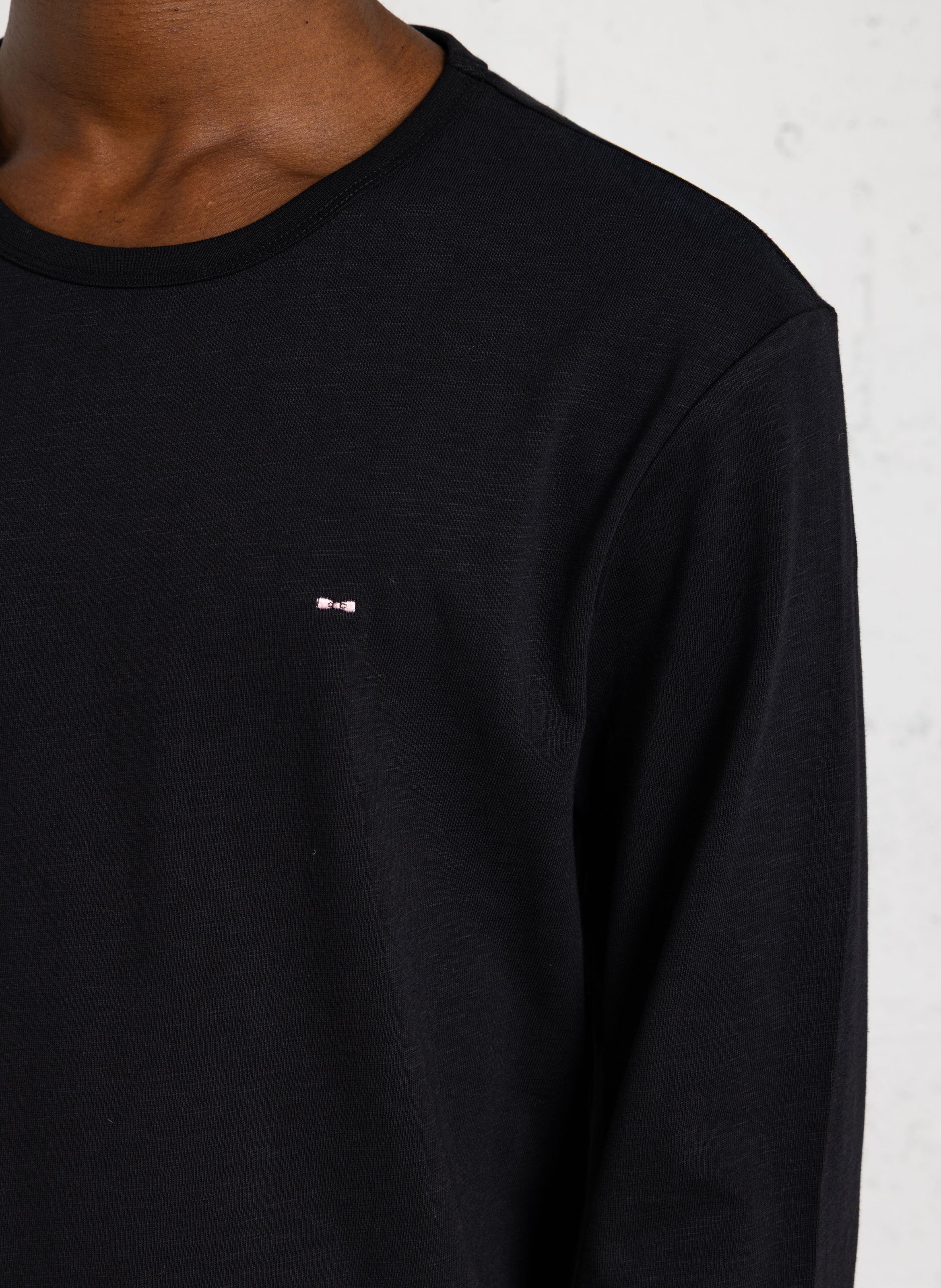 Tee-shirt droit col rond uni EDEN PARK Noir