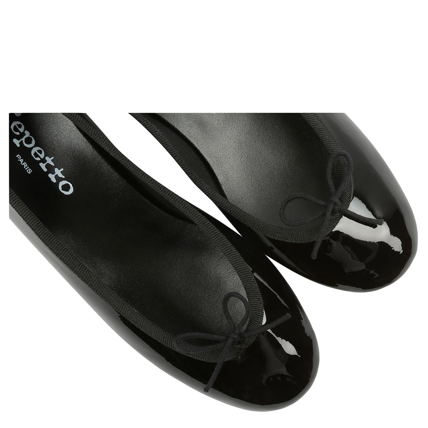 Ballerines à talons en cuir vernis REPETTO Noir