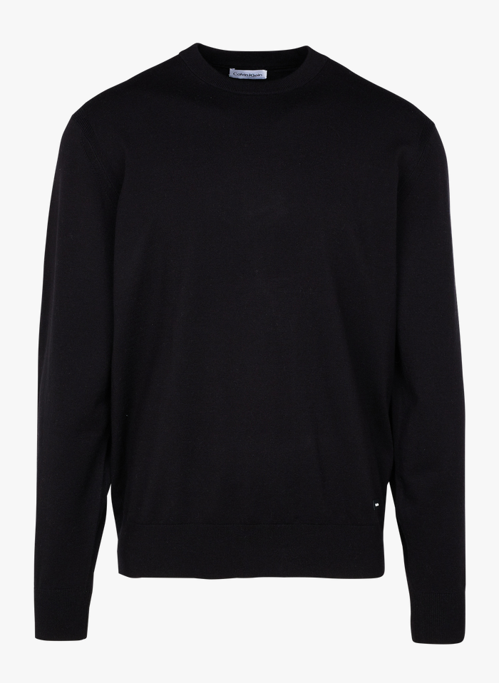 Straight-cut Round-neck Sweater Ck Black Calvin Klein - Men | Place des  Tendances