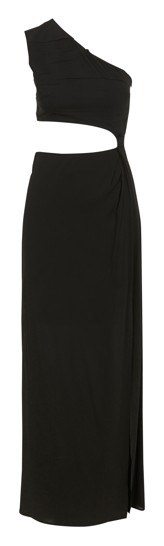 Robe longue col asymétrique  MARGAUX LONNBERG Noir