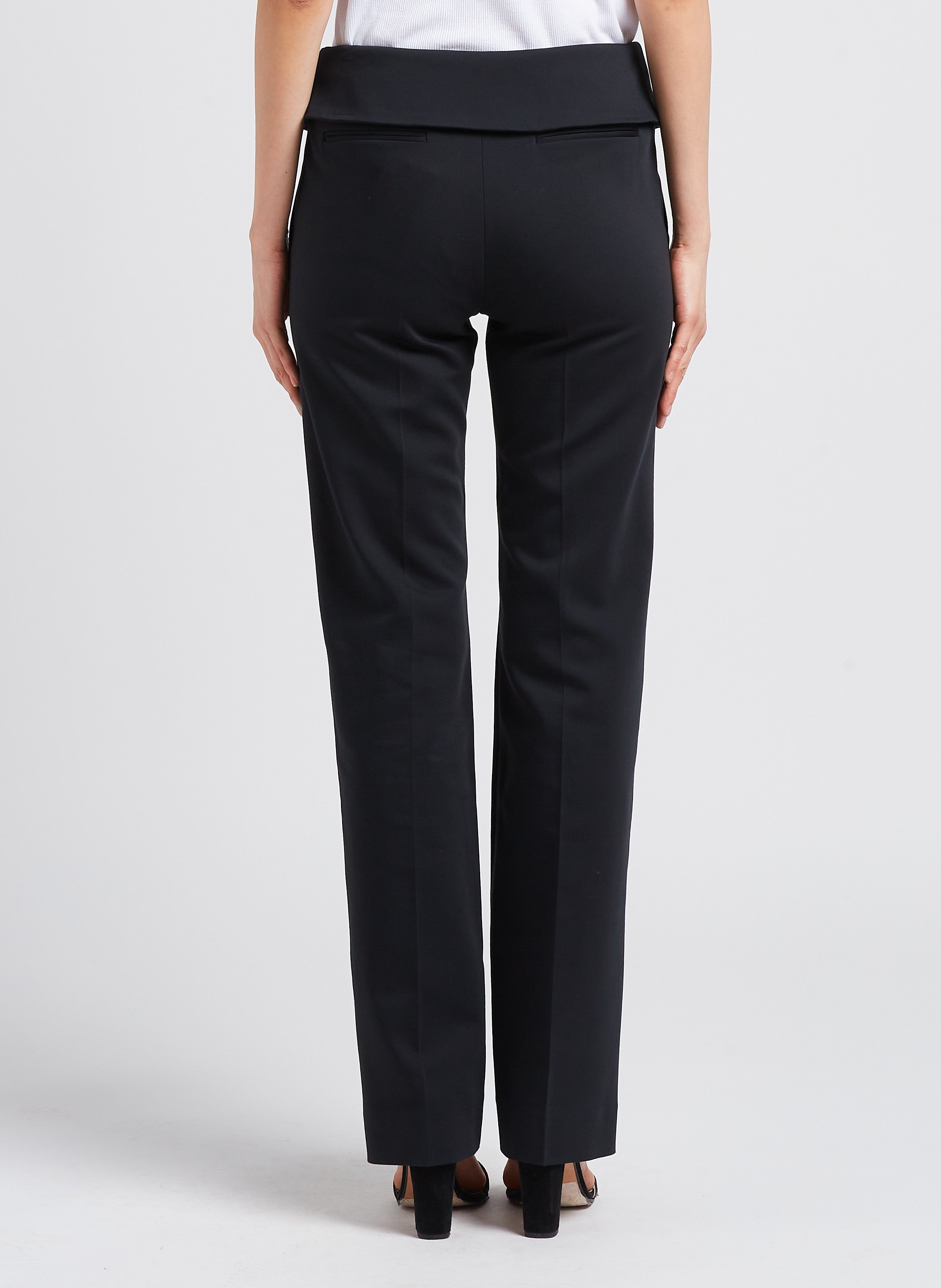 Pantalon droit en coton mélangé  IRO Noir