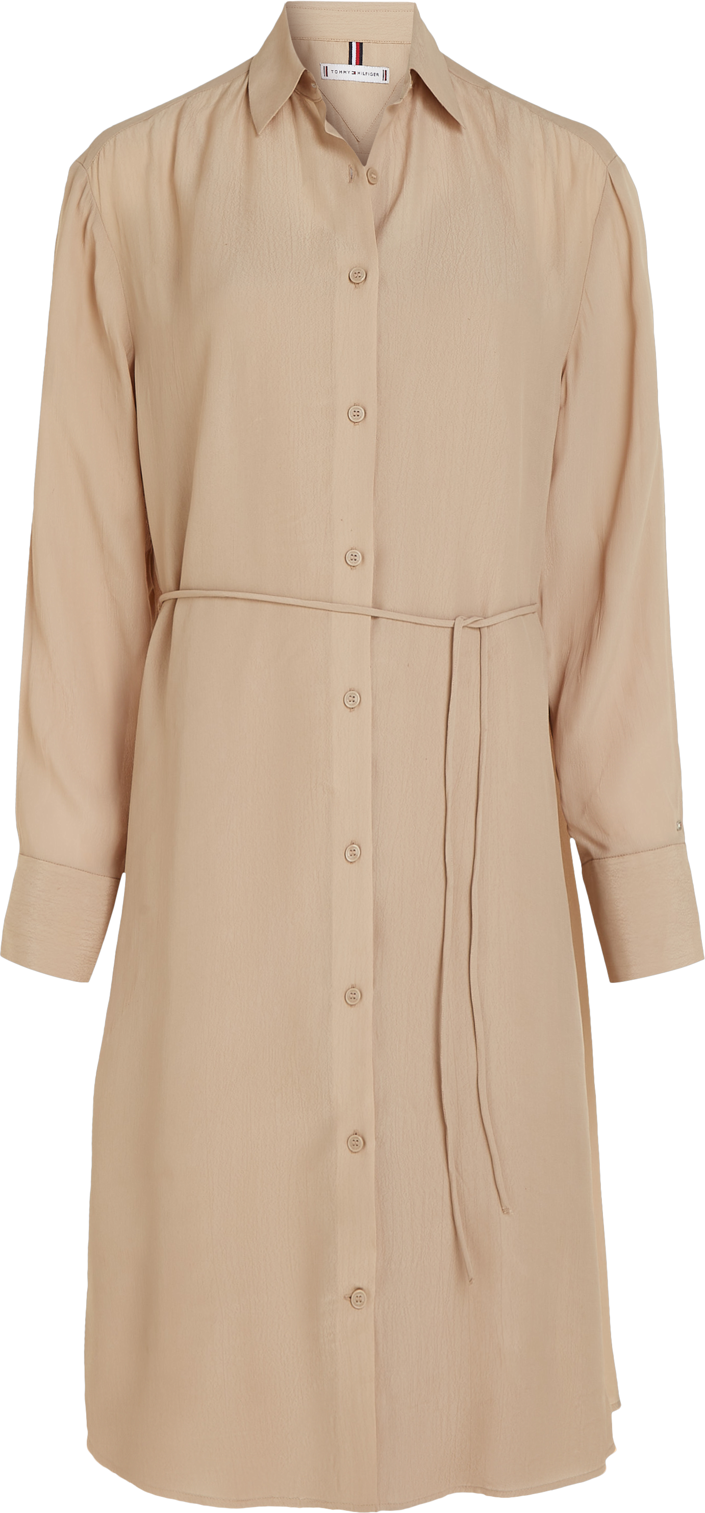 Robe chemise droite à col classique TOMMY HILFIGER Beige